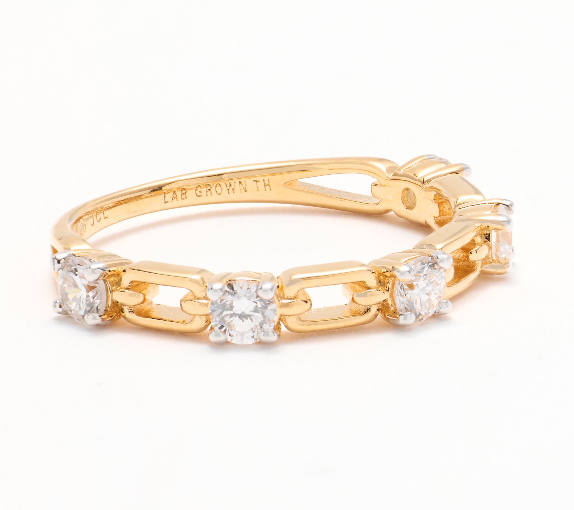 Fire Light Lab Grown Diamond 0.5 cttw Station Ring, Sterling