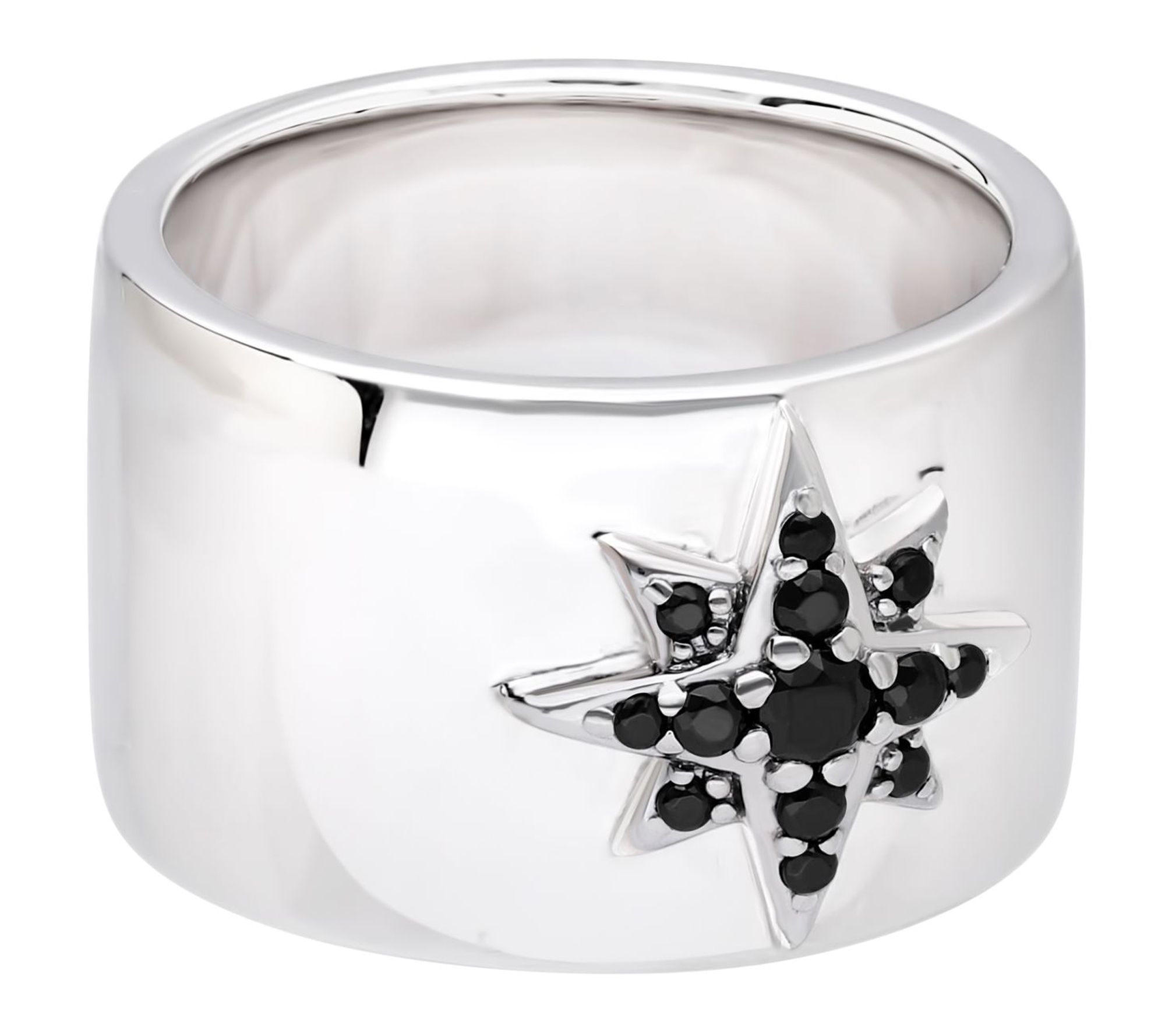 Margo Manhattan Sterling Silver Black Spinel Cassi Ring