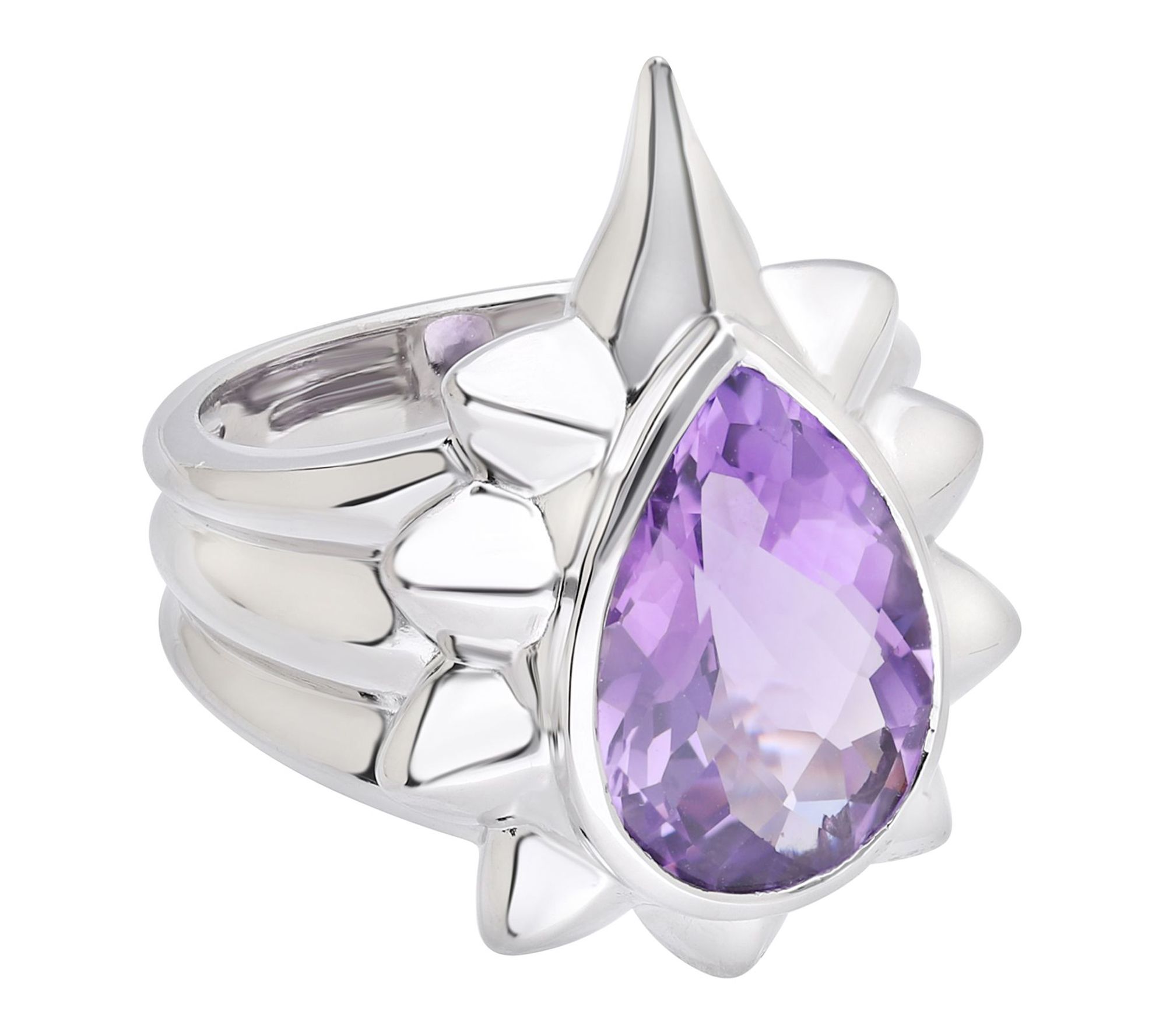 Margo Manhattan Sterling Silver Amethyst Ryan Ring