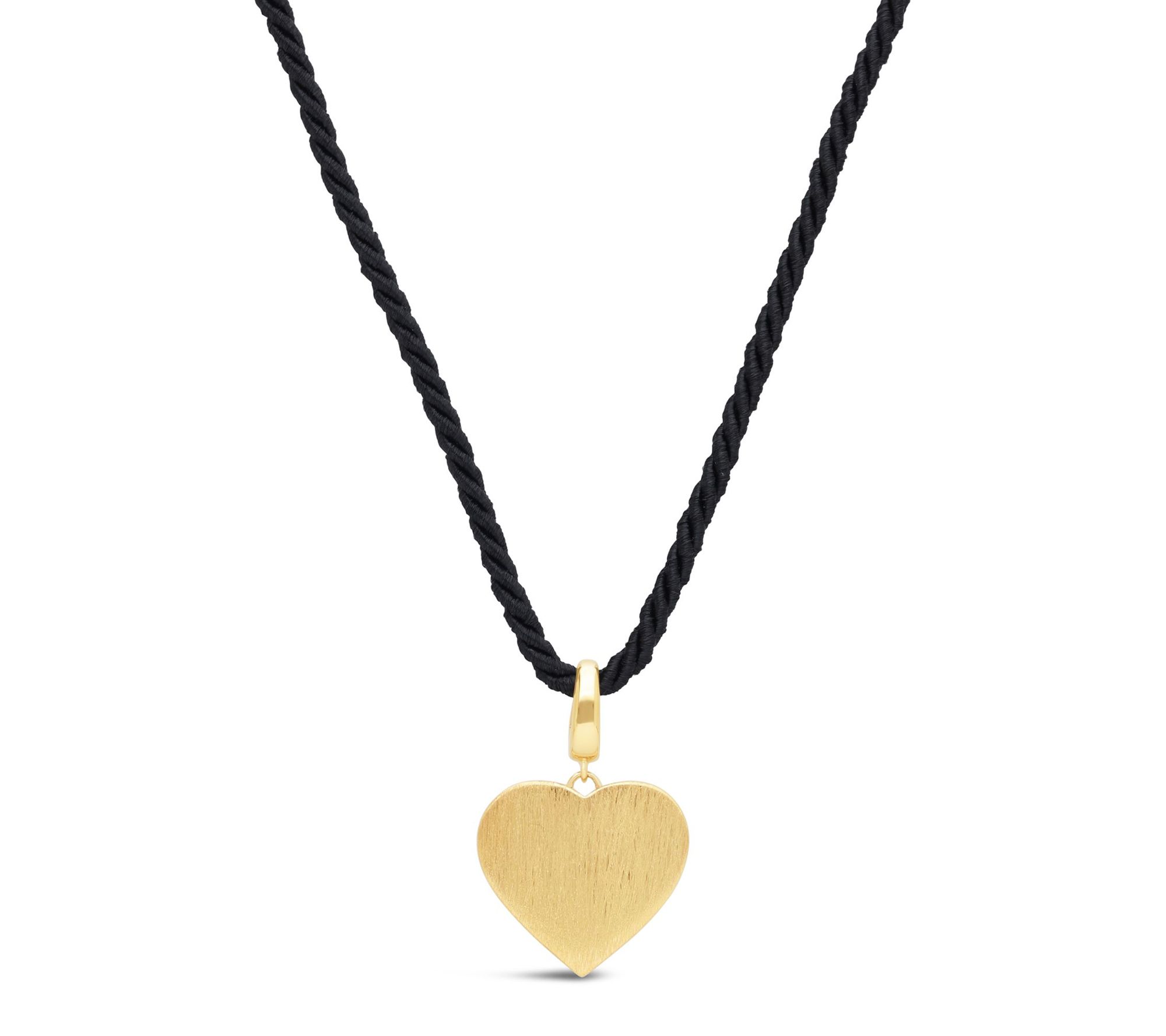 Elyse Ryan 14K Gold Clad Heart Pendant w/ BlackCord