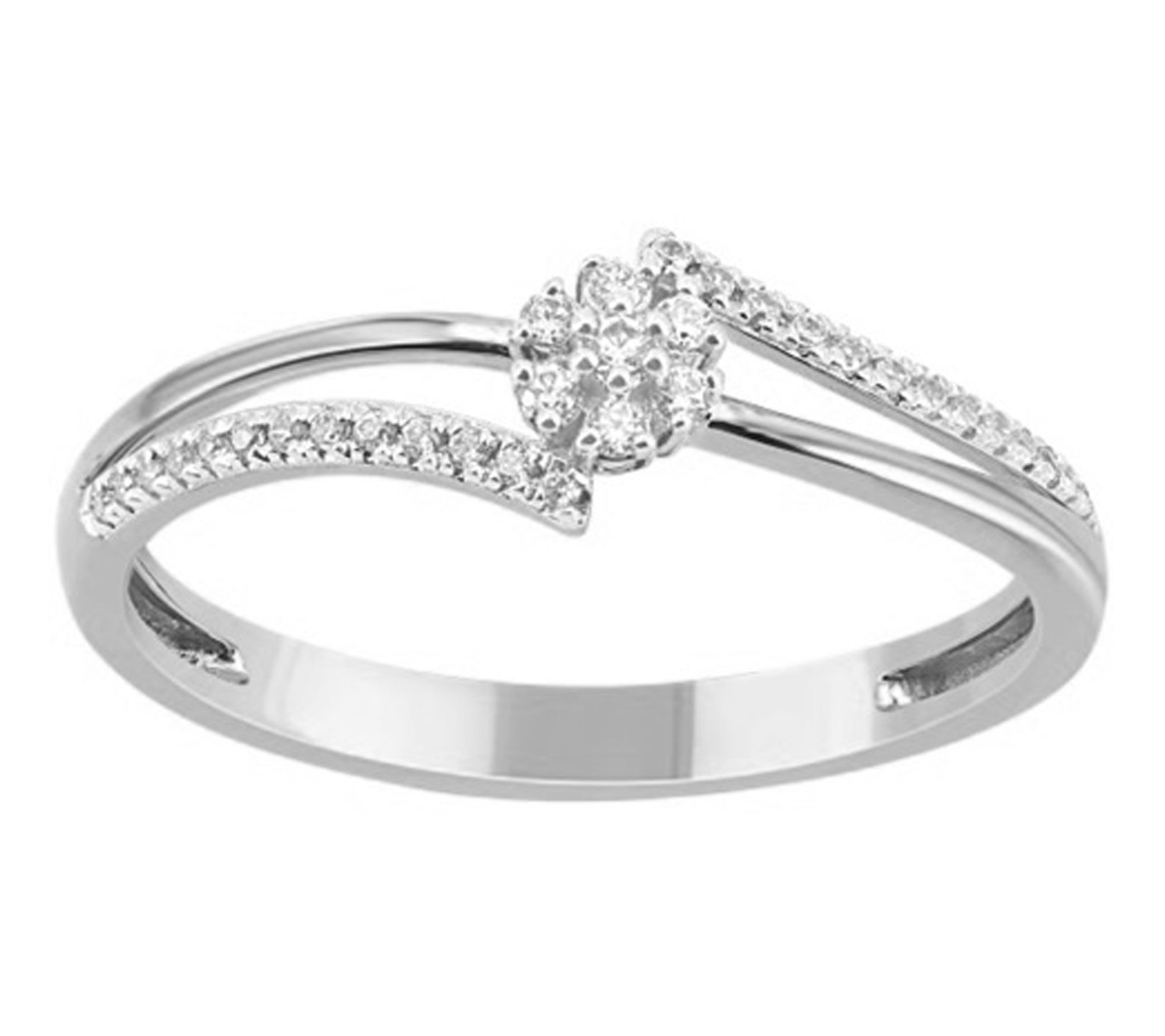 Accents By Affinity Open Band Diamond Ring, Sterling Silver