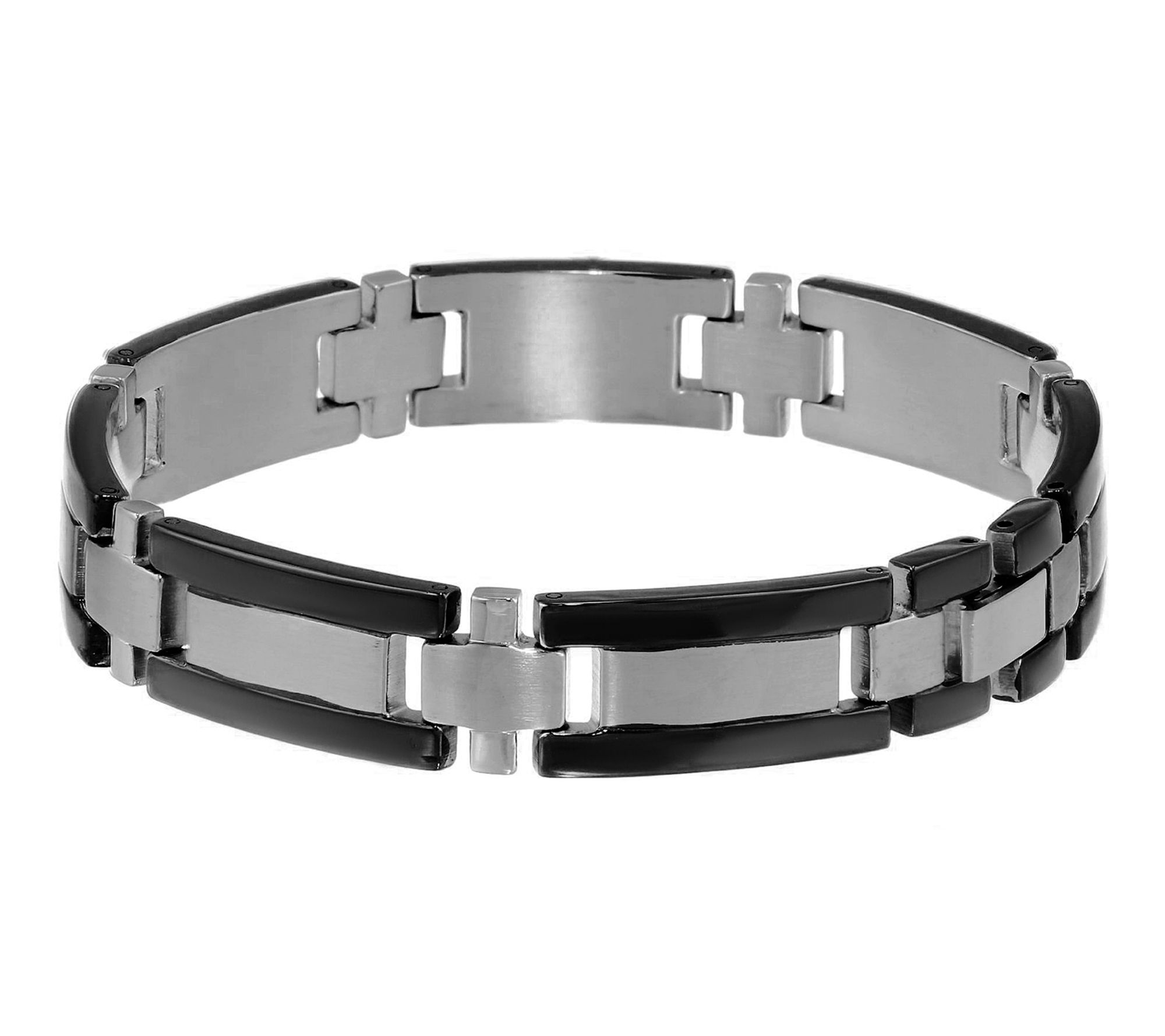 LYNX Men's Stainless Steel Two-Tone Station Bracelet