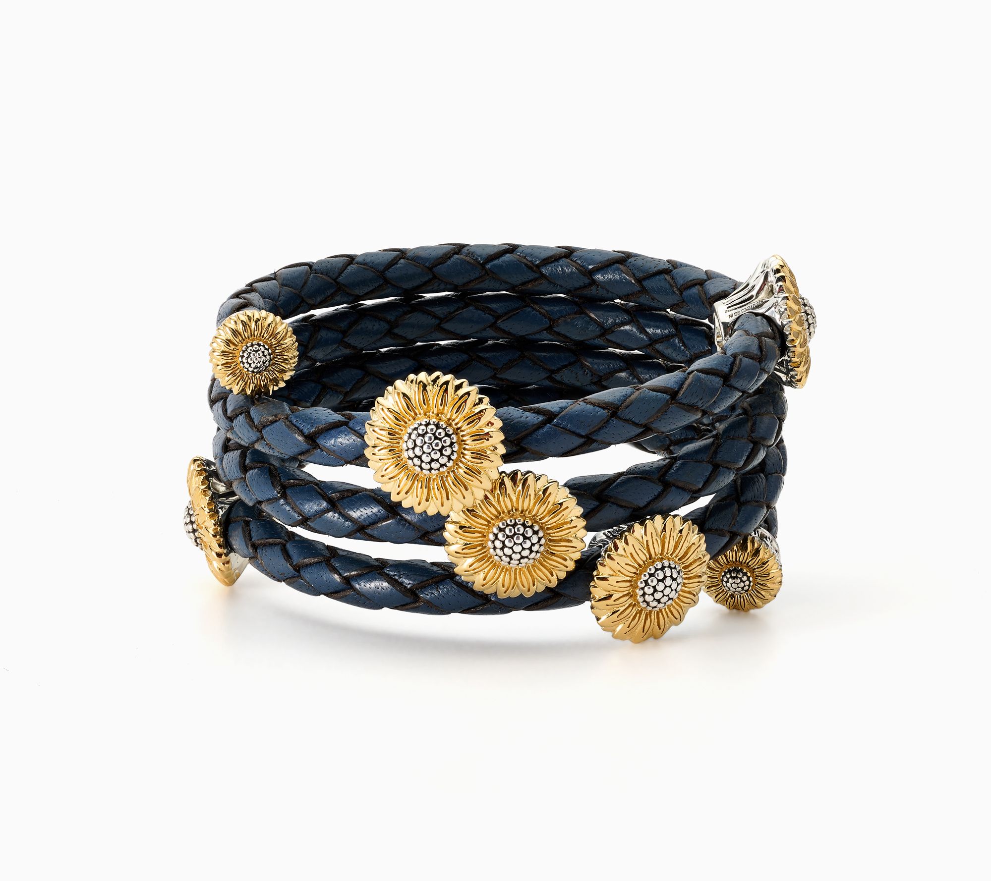 Christian James by Scott Grimes Two-tone Leather Coil Bracelet | QVC