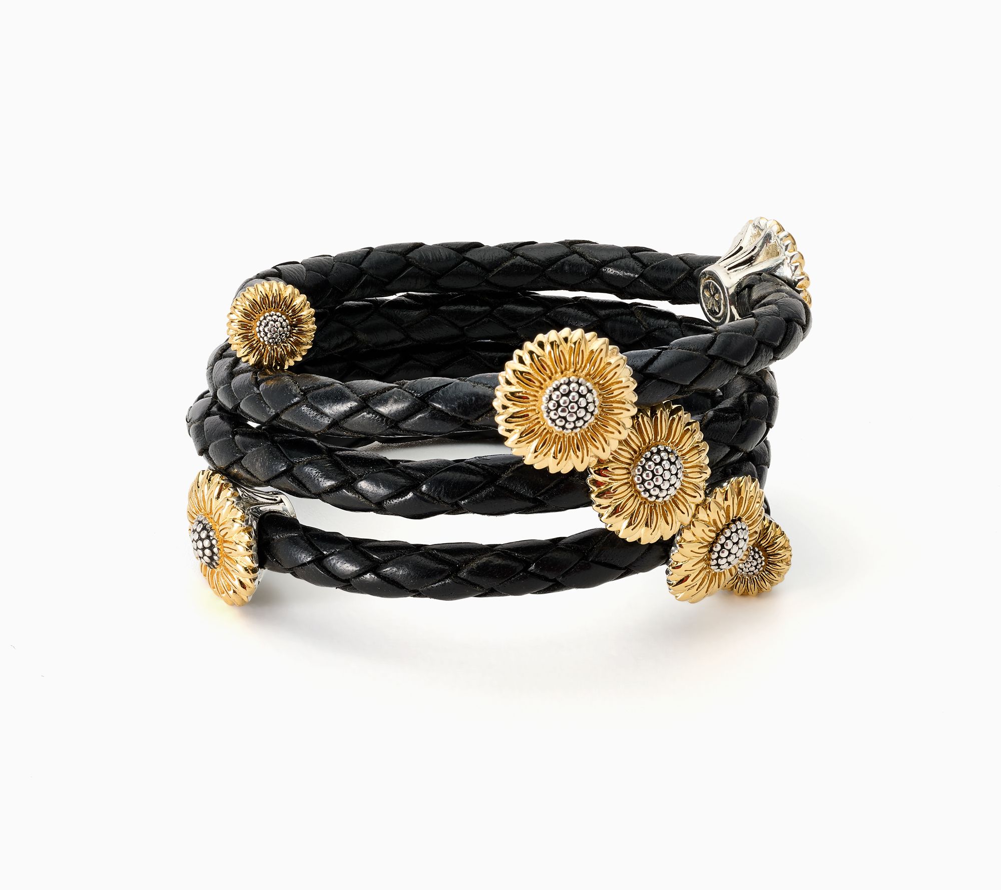 Christian James by Scott Grimes Two-tone Leather Coil Bracelet