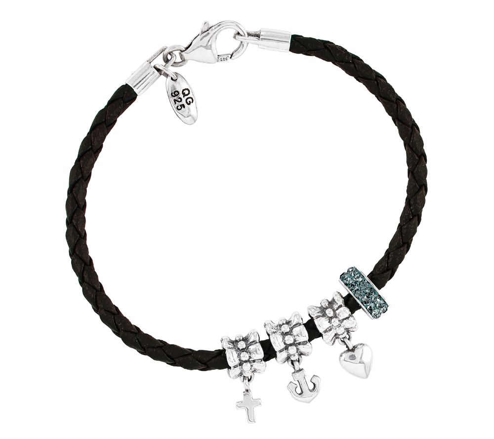 Prerogatives Sterling Faith, Love, Hope Birthstone Bracelet - QVC.com