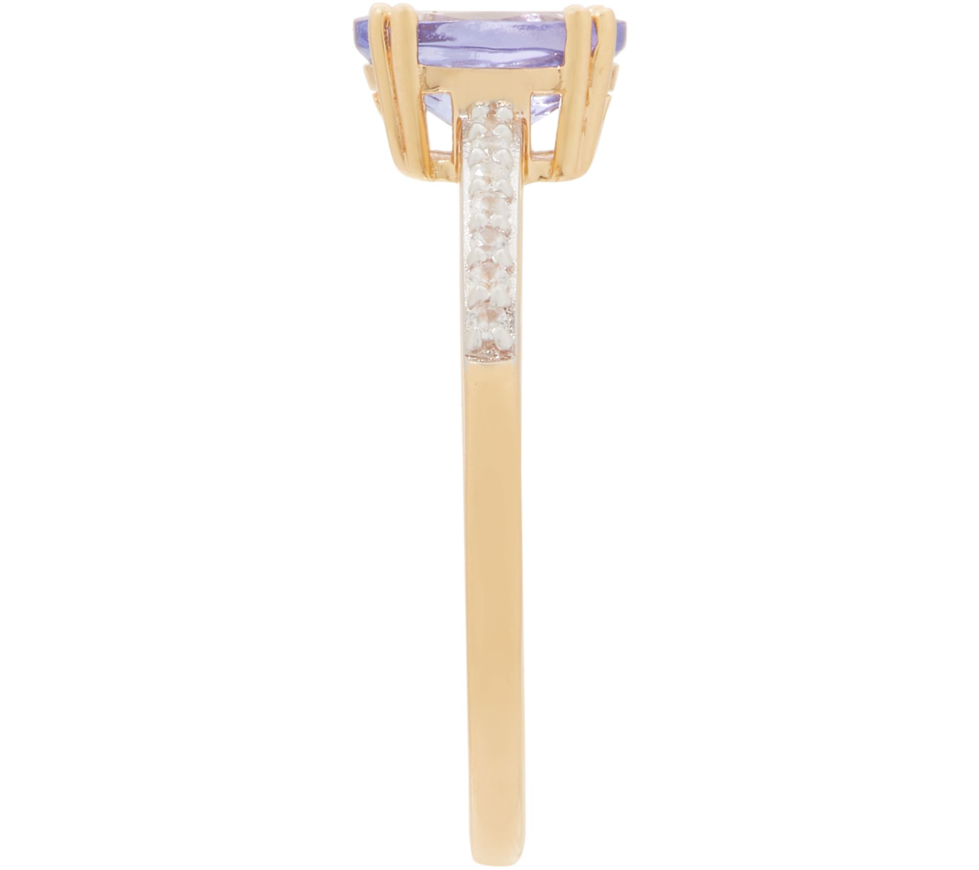 14K Gold Plated Exotic Gemstone Ring, 0.75 cttw - QVC.com