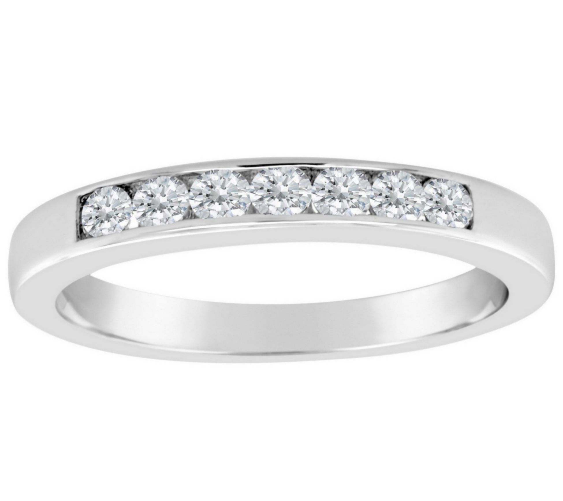 Affinity 1/3 ct tw 7-Stone Diam ond Channel Ban d Ring, 14K Gol
