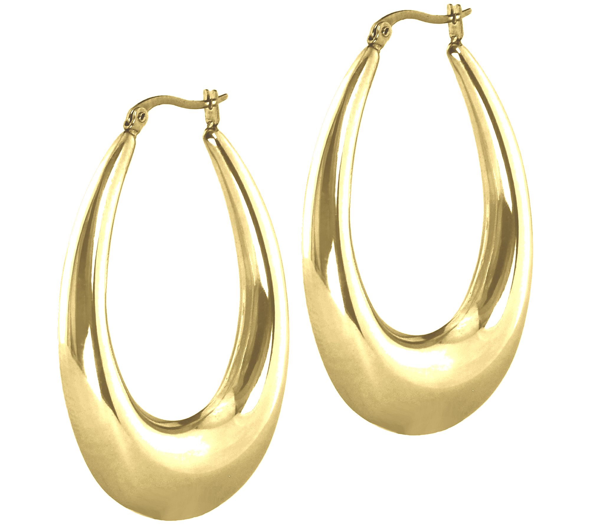 Qvc steel by on sale design hoop earrings