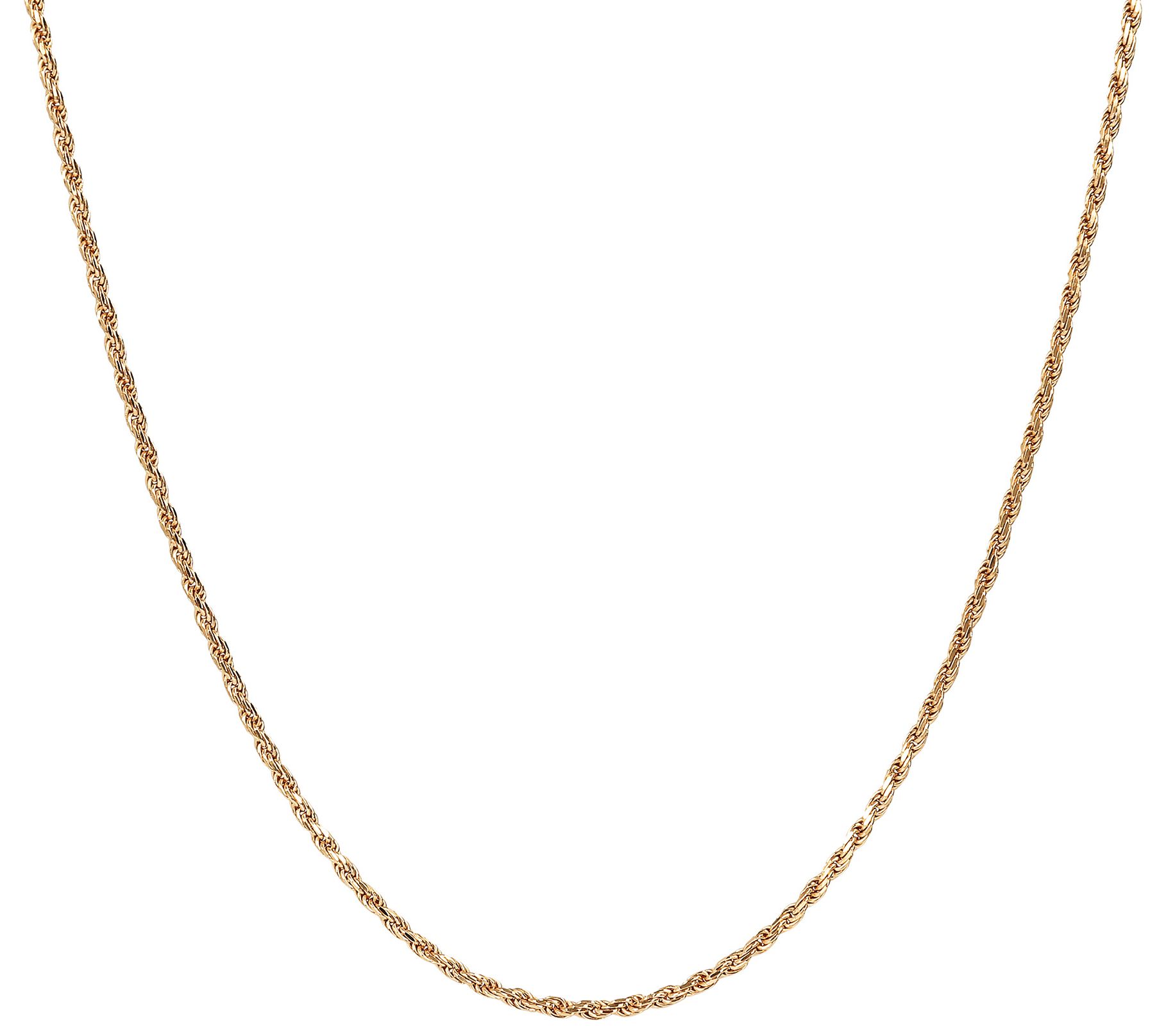 Italian Silver 22" Adjustable Rope Chain Neckla ce, 3.8g