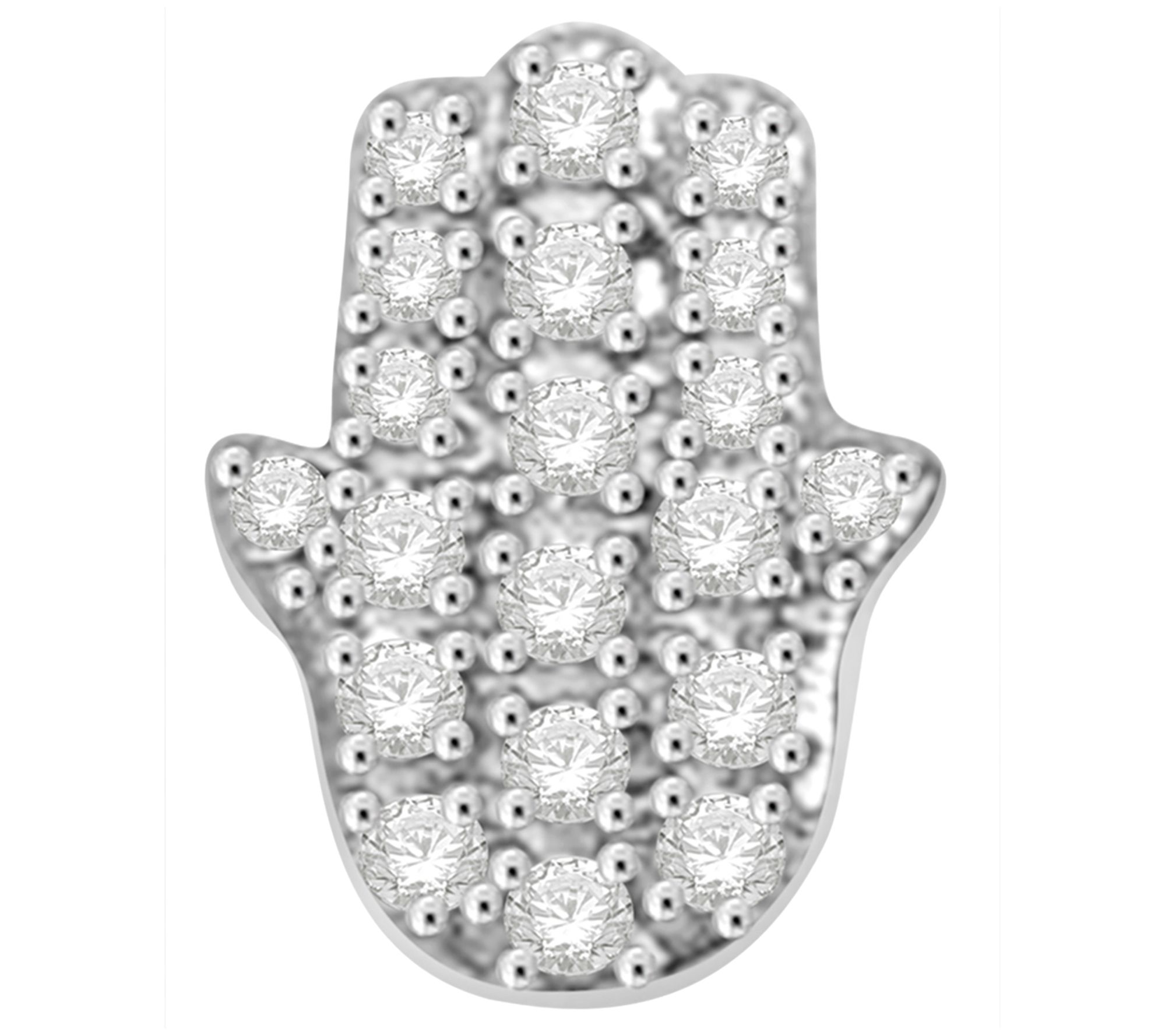 Affinity 0.10 Cttw Diamond Single Hamsa Stud Ea rring, 14K Gol