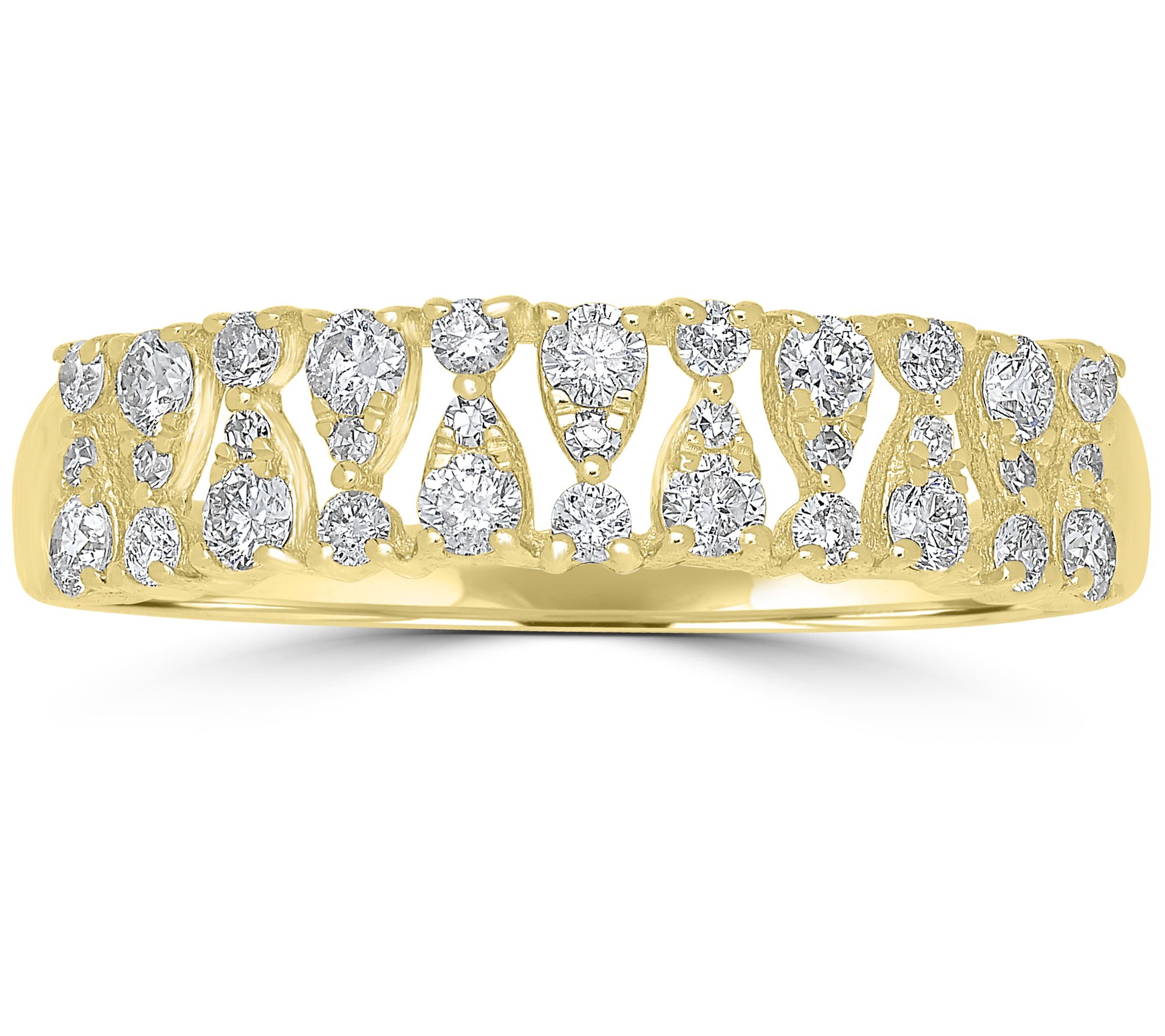 Affinity Diamonds 0.35 cttw Teardrop Band Ring,14K Gold