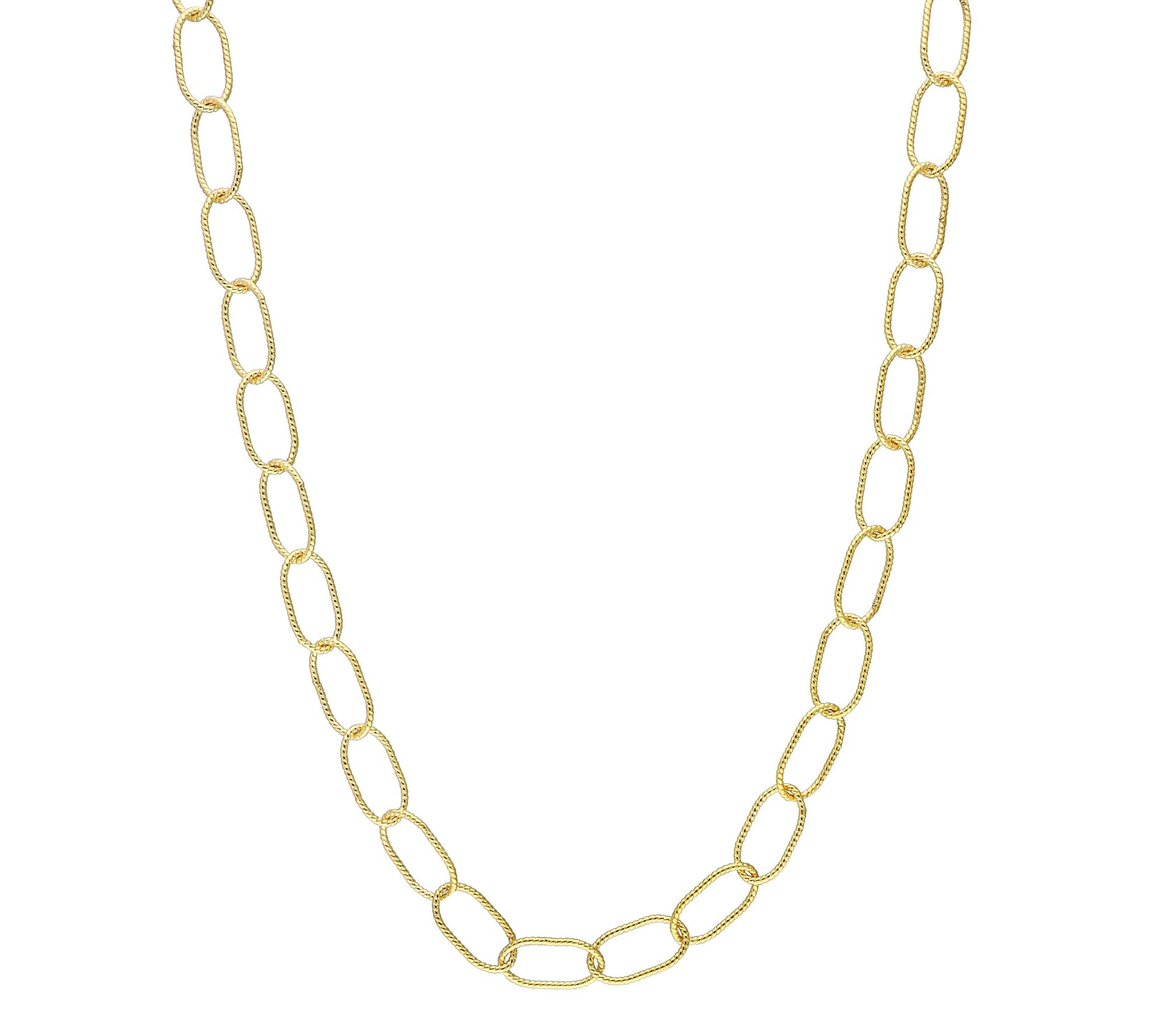 24" Twisted Rolo Chain Necklace, Sterling Silve r