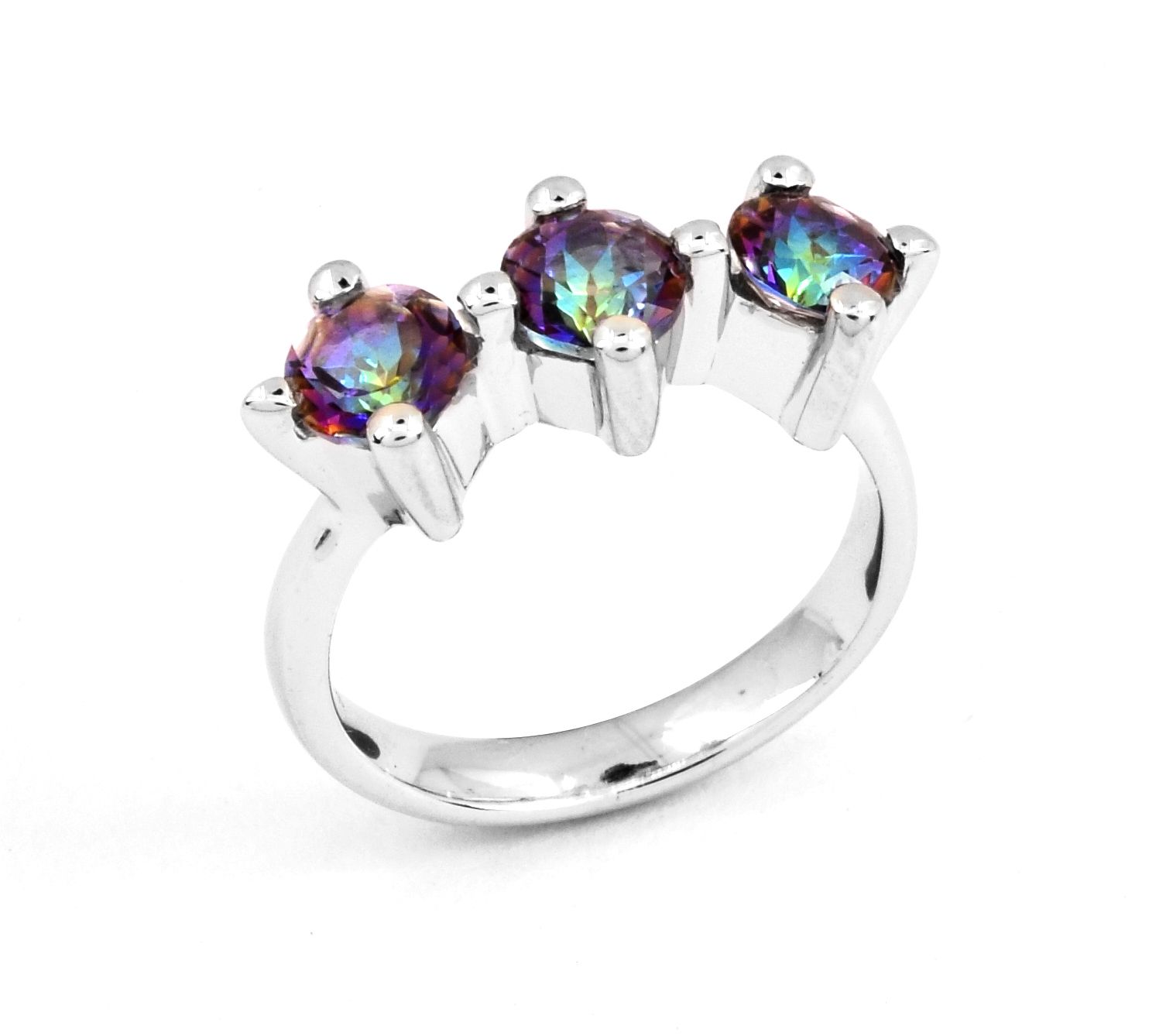 Affinity Gems Sterling Silver Blue Coated Quartz Ring