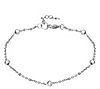 Steel by Design Set of 3 Beaded Initial Charm Bangles, 1 of 3