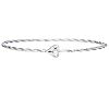 Goddaughters Sterling Angel Eyes White Topaz Twisted Bangle