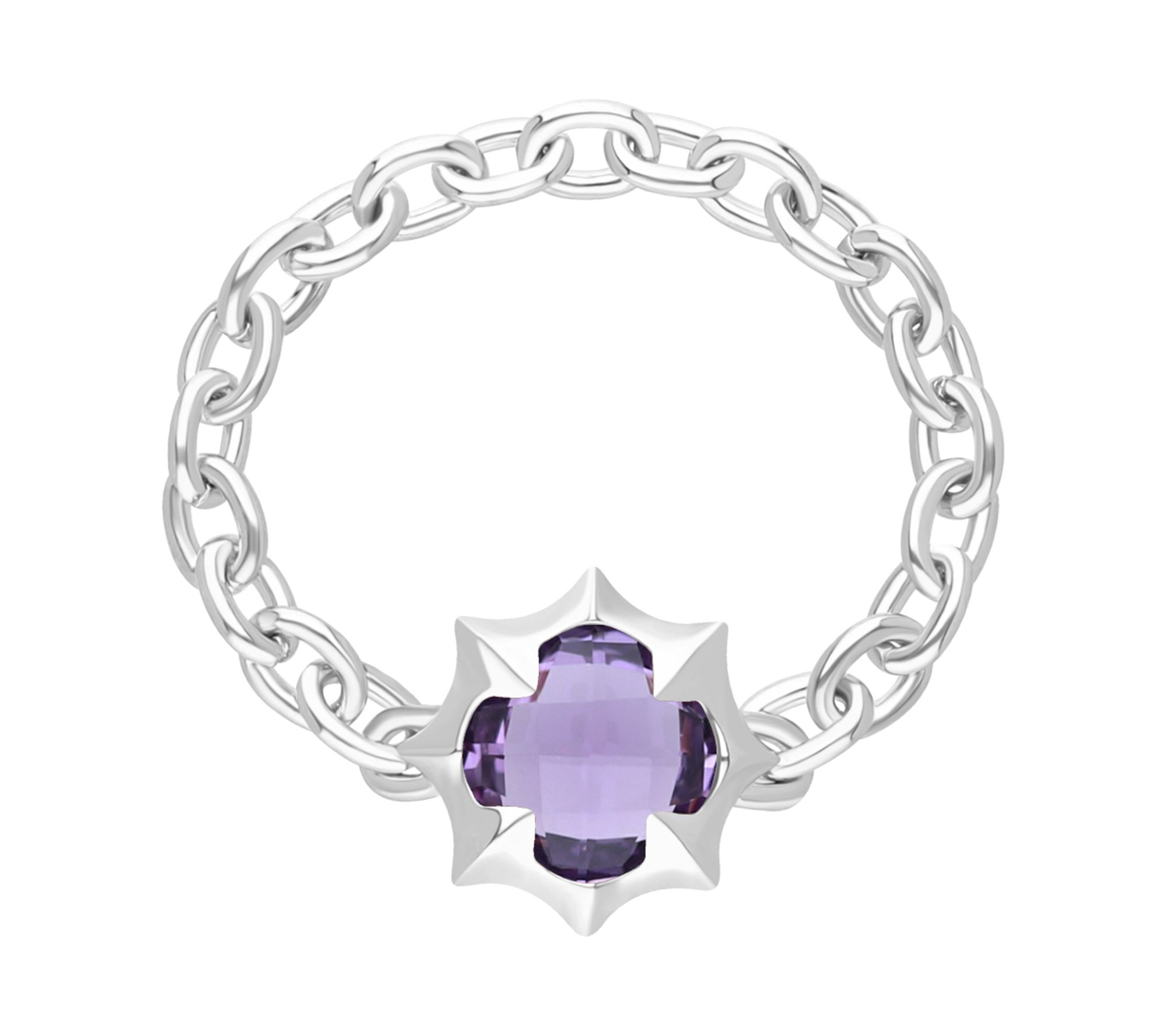 Margo Manhattan Sterling Silver Amethyst Zoey Ring