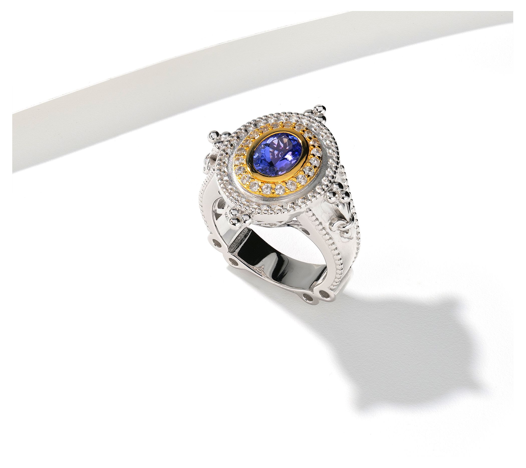 Dallas Prince Etruscan Gemstone Ring, SterlingSilver