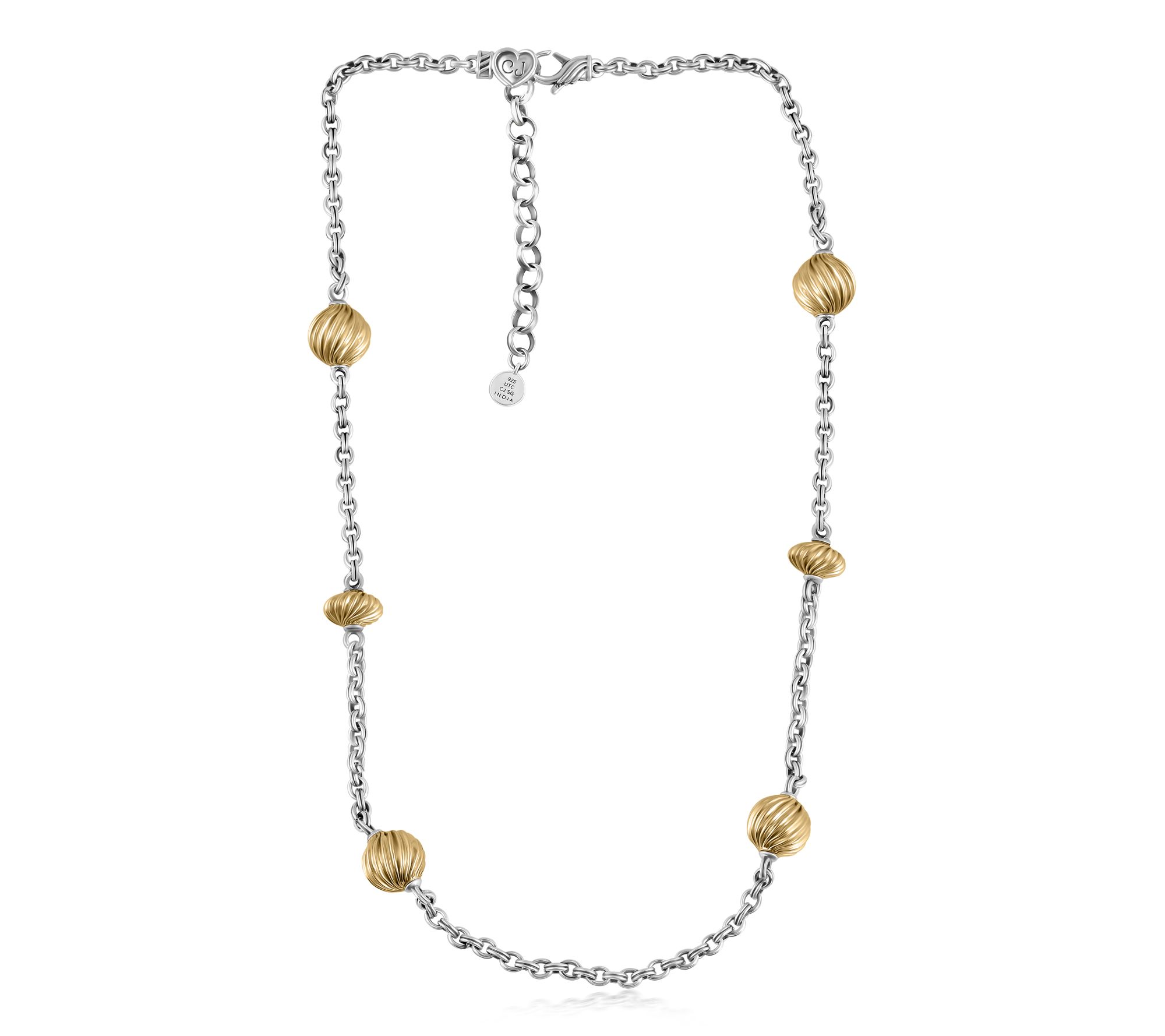 Christian James by Scott Grimes Two-Tone 18" Station Necklace