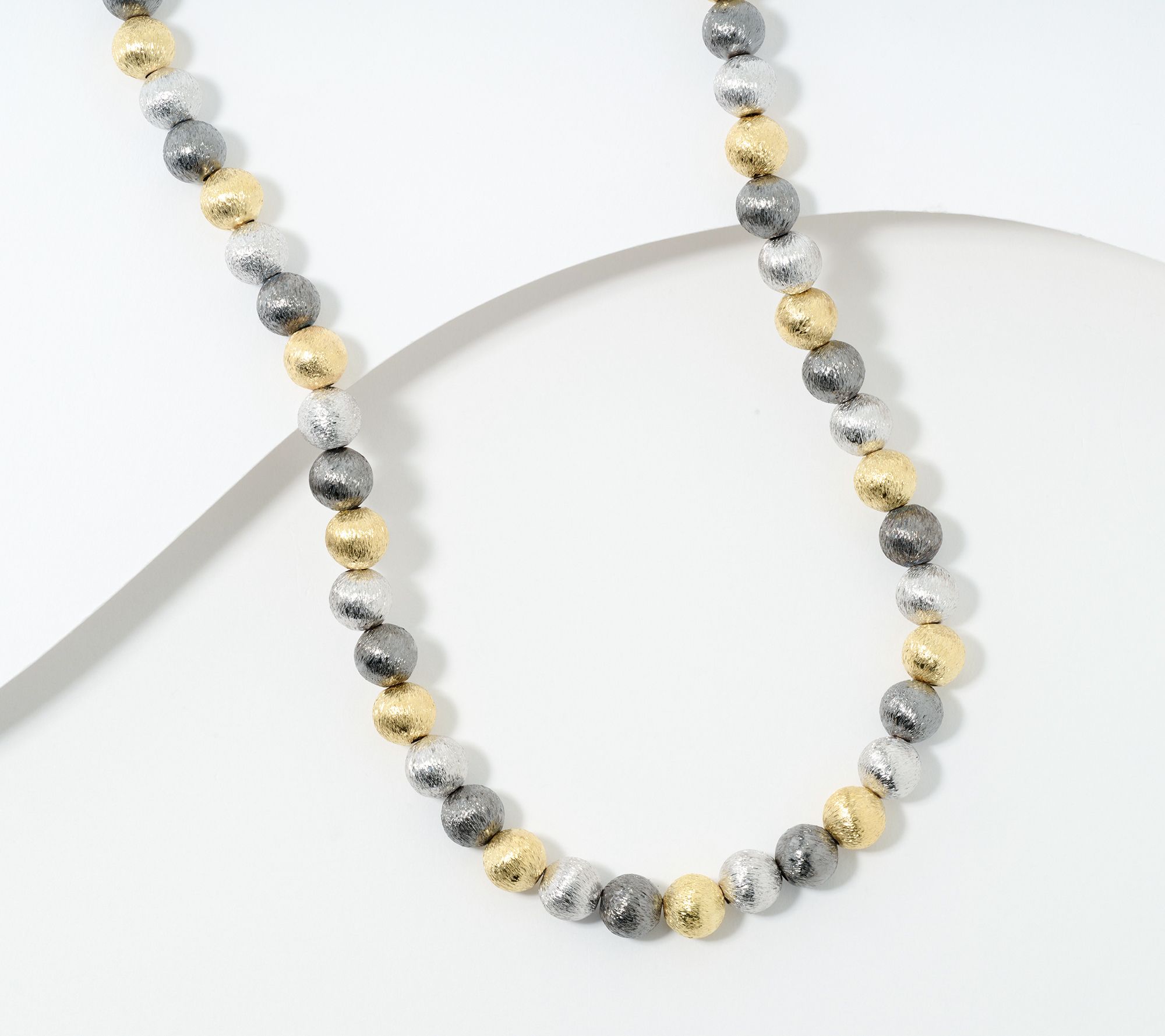 David Markstein Bronze Satin 8mm Bead Magnetic Necklace