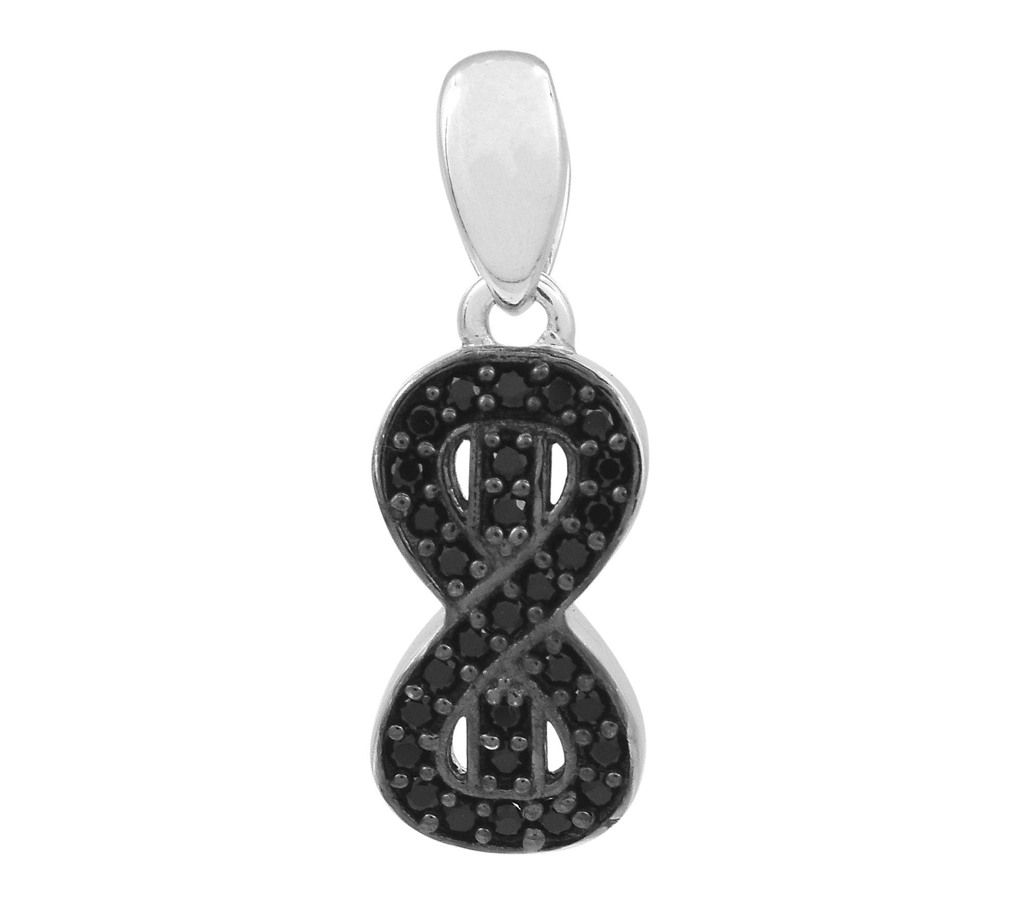 Affinity Gems Black Spinel Pendant, Sterling Silver