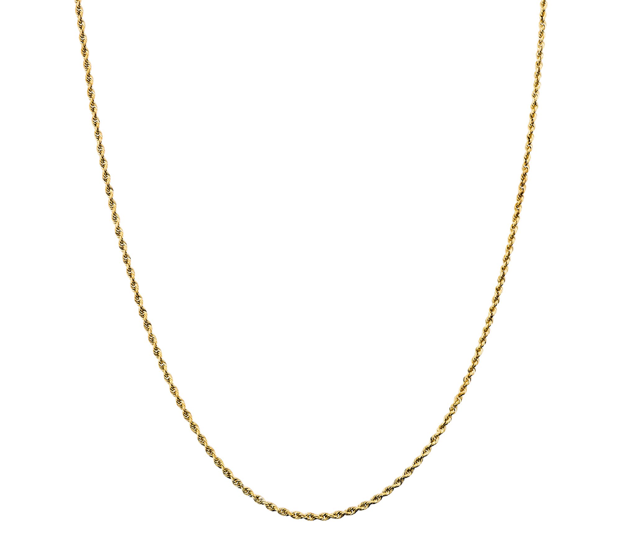 Italian Gold 36" Glitter Rope Chain Necklace, 10K