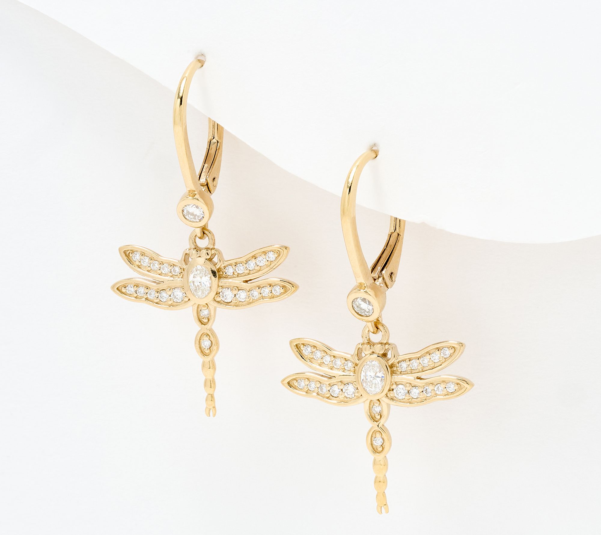 Kirks Folly Stardust Dragonfly Leverback Earrings