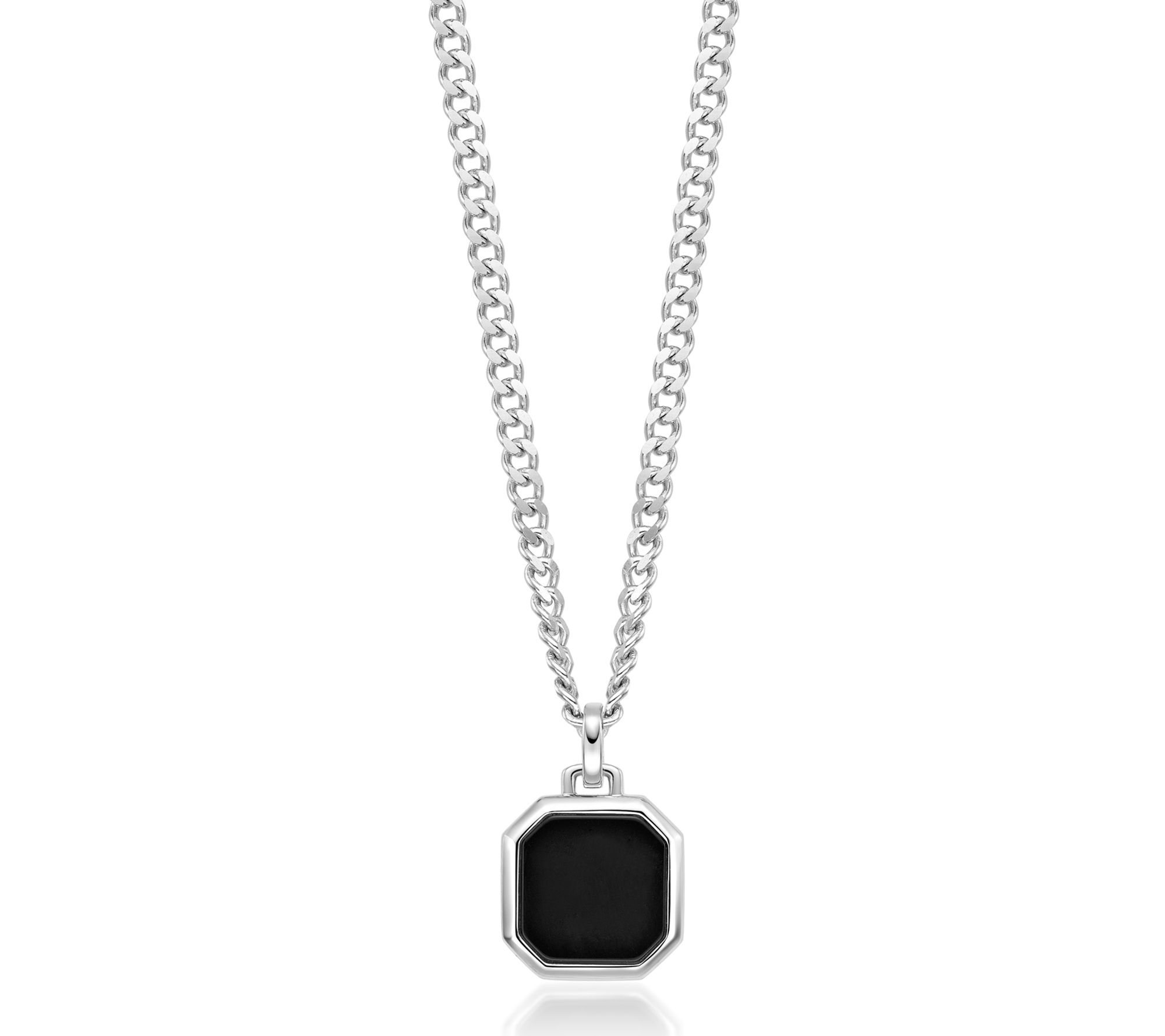 LYNX Men's Sterling Octagon Pendant w/ Chain