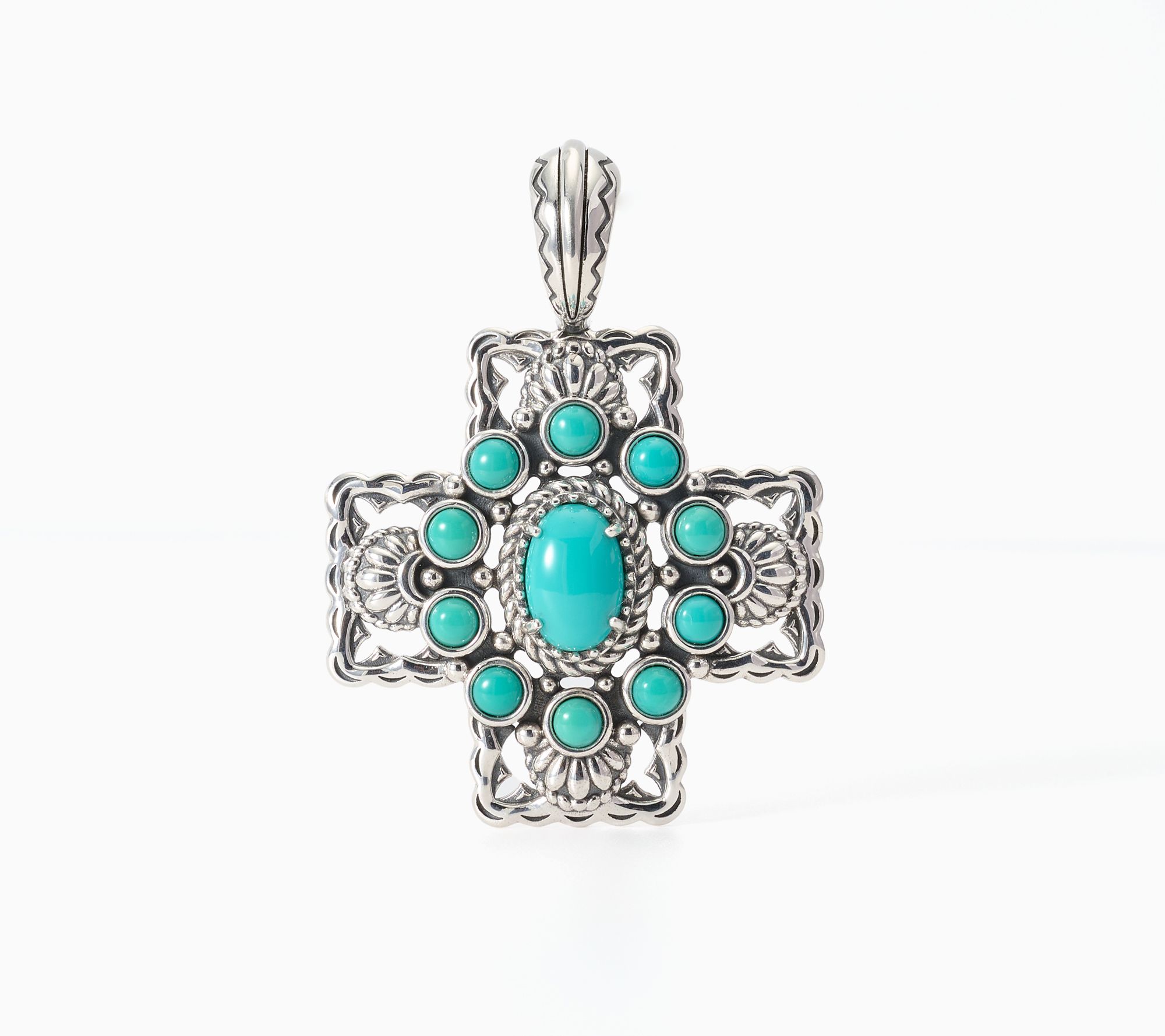 American West Sterling Gemstone Cross Enhancer