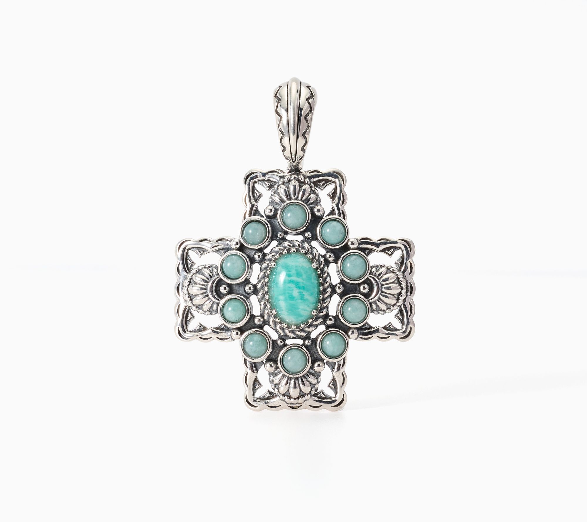 American West Sterling Gemstone Cross Enhancer