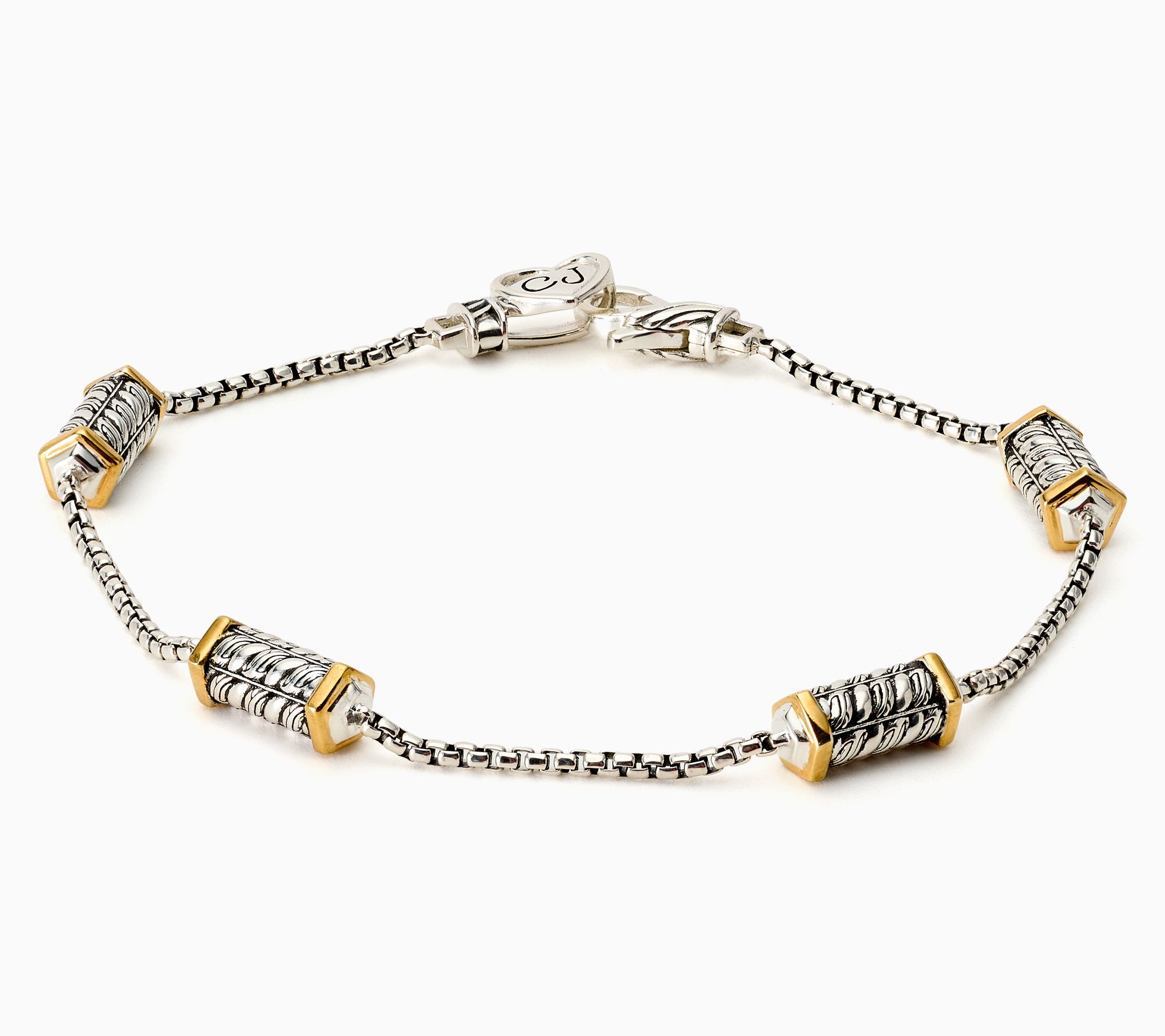 Christian James by Scott Grimes Two-tone Wishing Wheel Bracelet