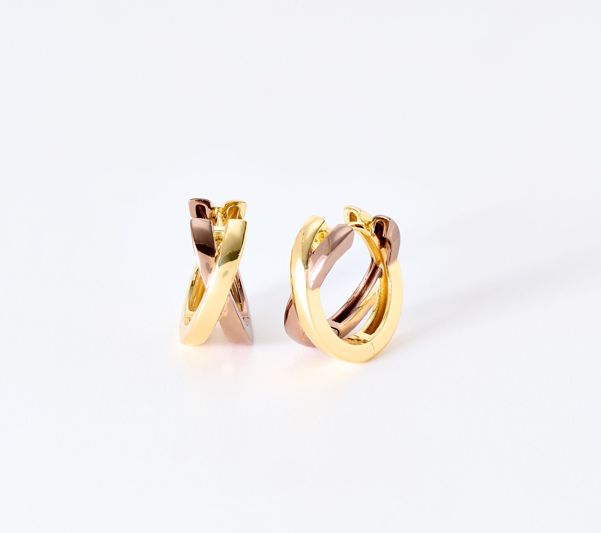  David Markstein Bronze Couture Crossover Hoop Earrings - J465465