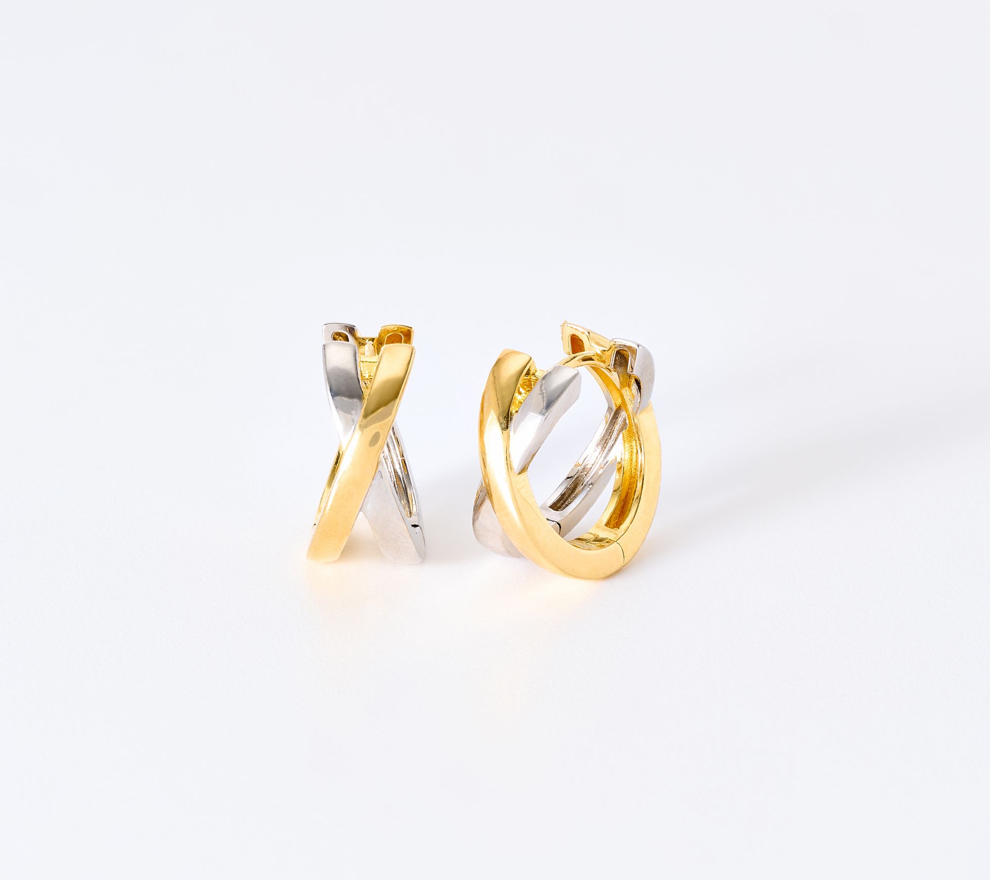 David Markstein Bronze Couture Crossover Hoop Earrings