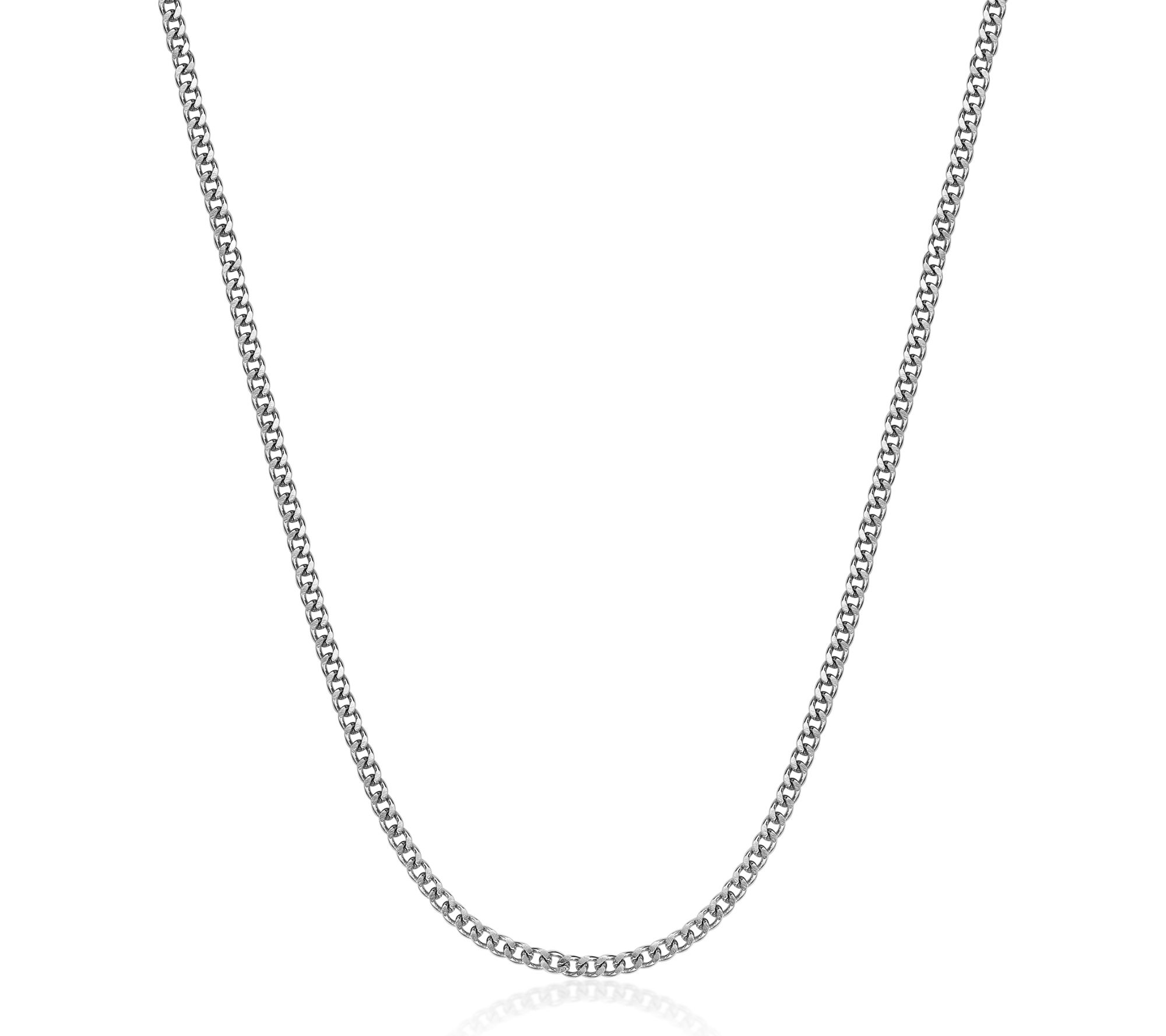 LYNX Men's Stainless Steel 4MM Curb Chain Necklace