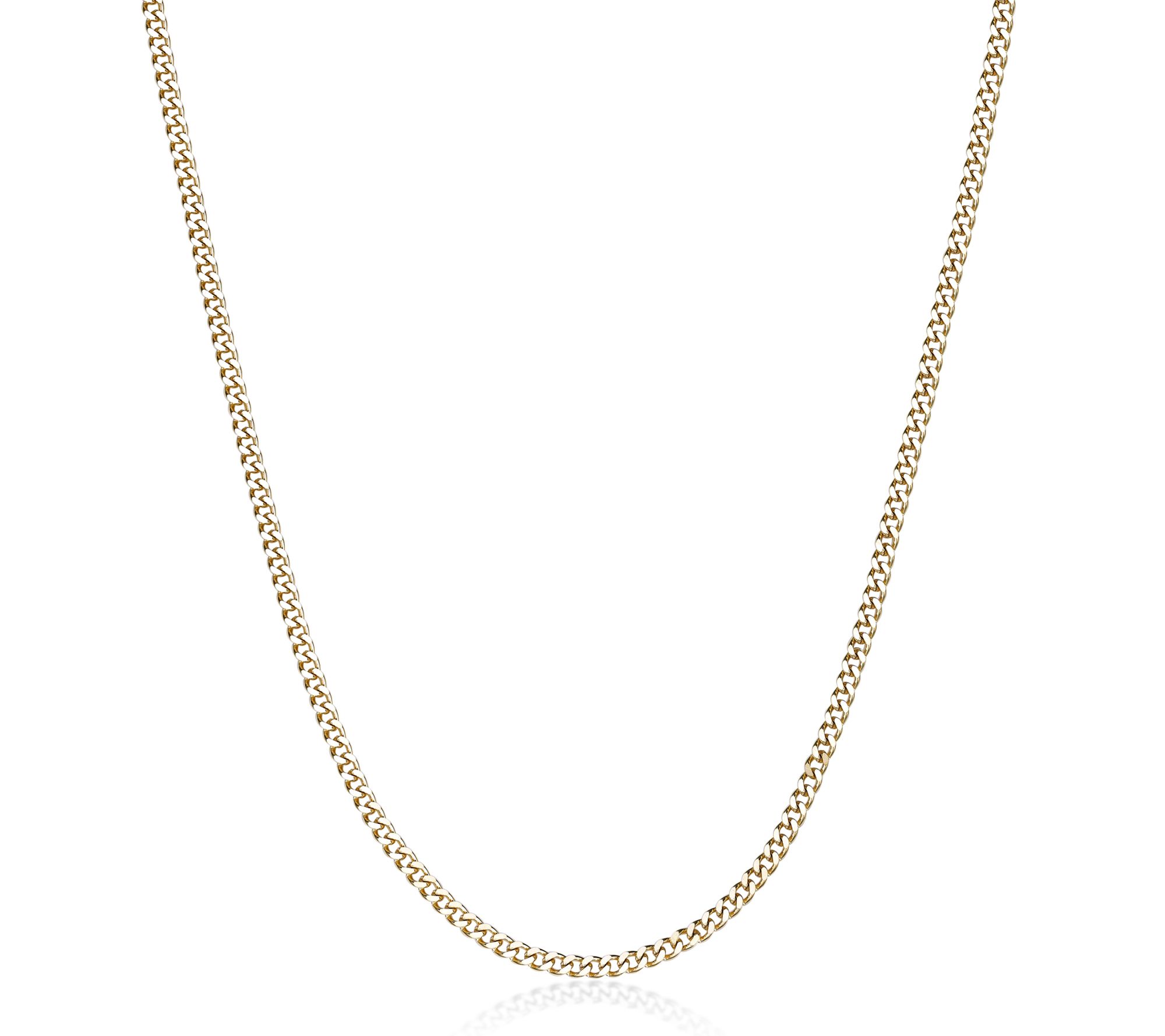 LYNX Men's Stainless Steel 4MM Curb Chain Necklace