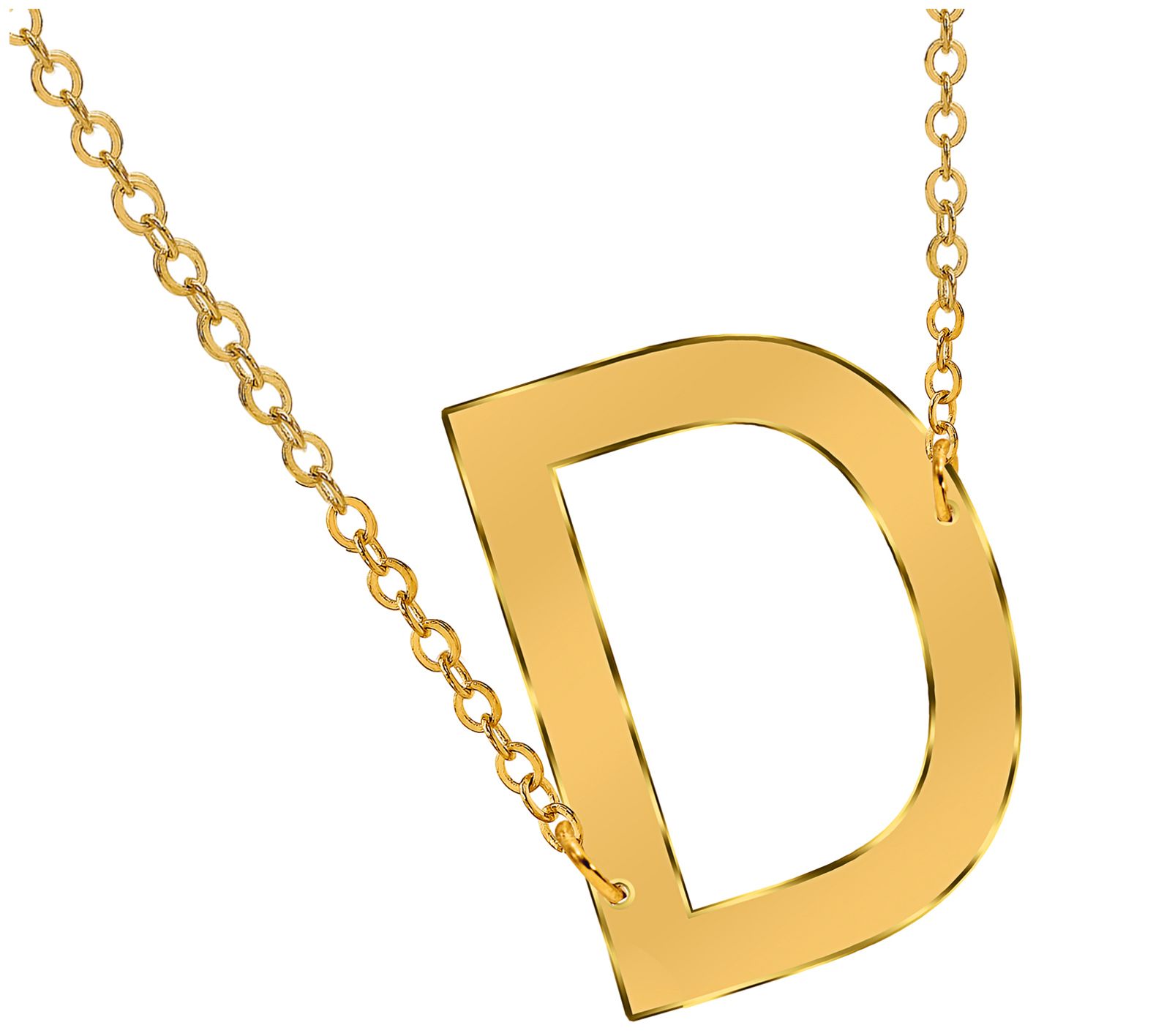 14K Gold-Plated Sterling Silver Personalized Initial Necklace