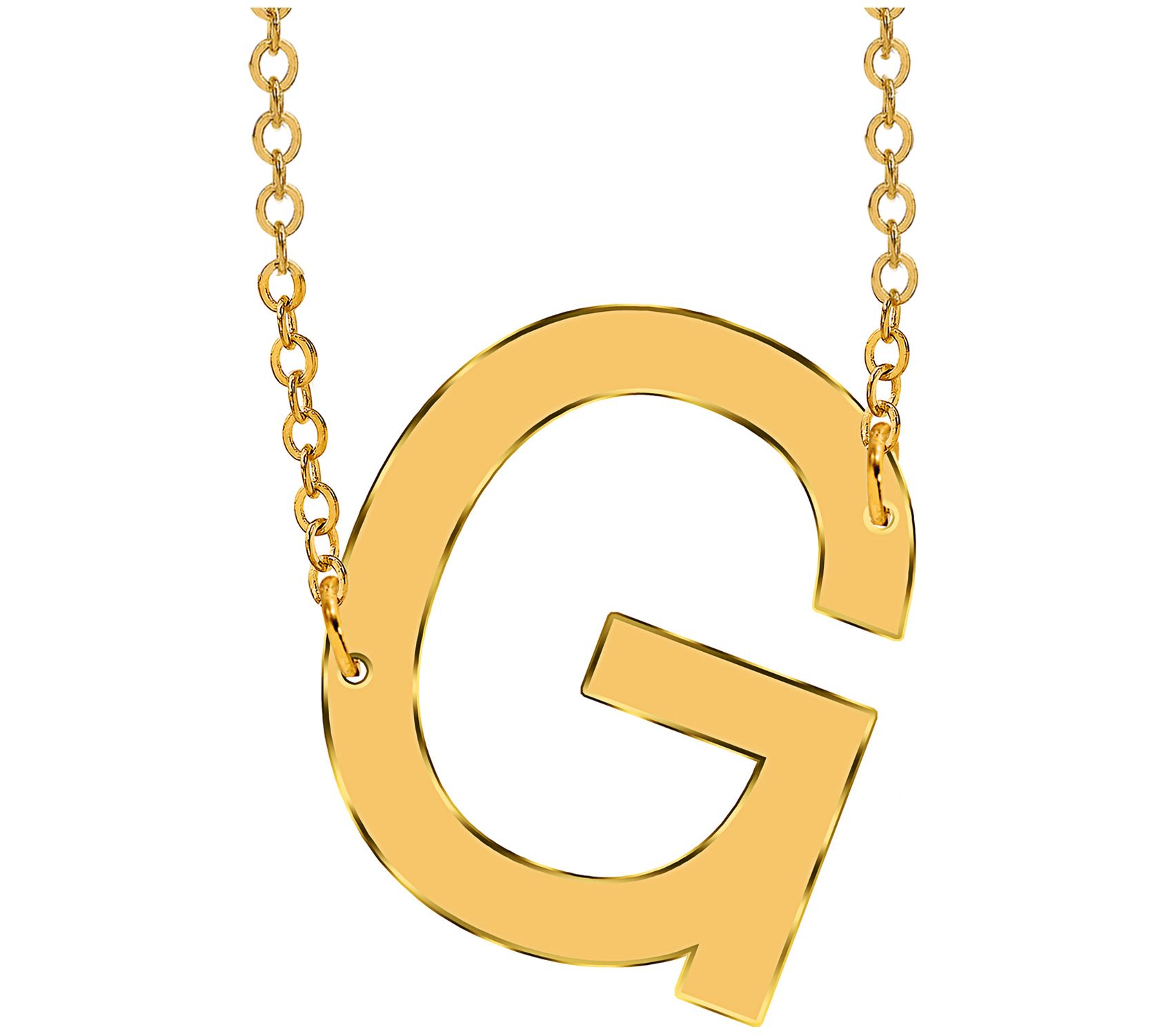 14K Gold-Plated Sterling Silver Personalized Initial Necklace
