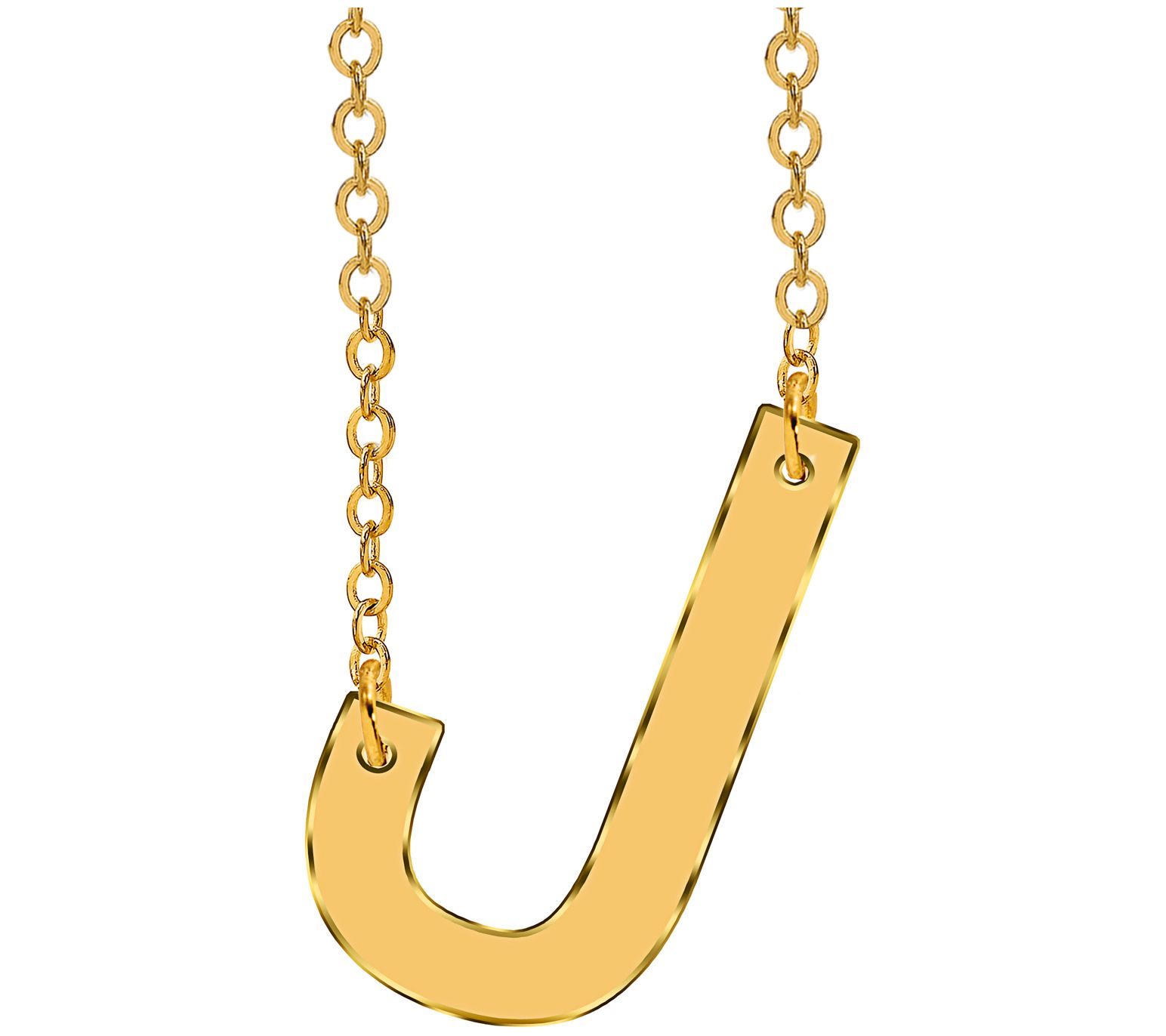 14K Gold-Plated Sterling Silver Personalized Initial Necklace