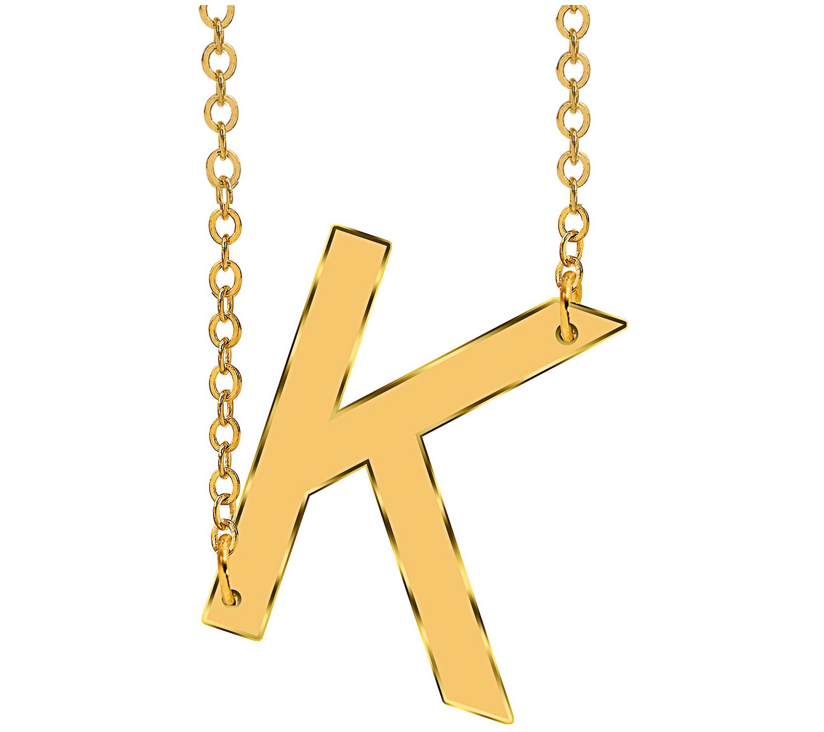 14K Gold-Plated Sterling Silver Personalized Initial Necklace