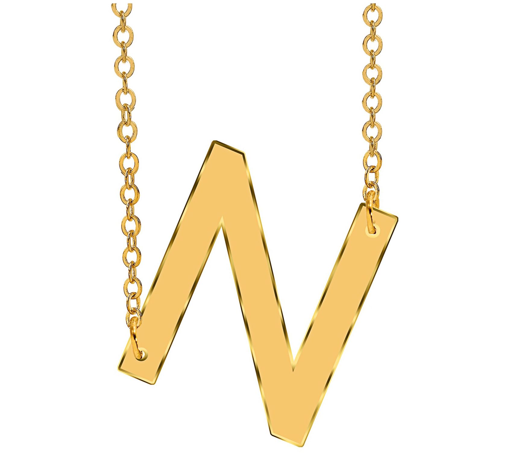14K Gold-Plated Sterling Silver Personalized Initial Necklace