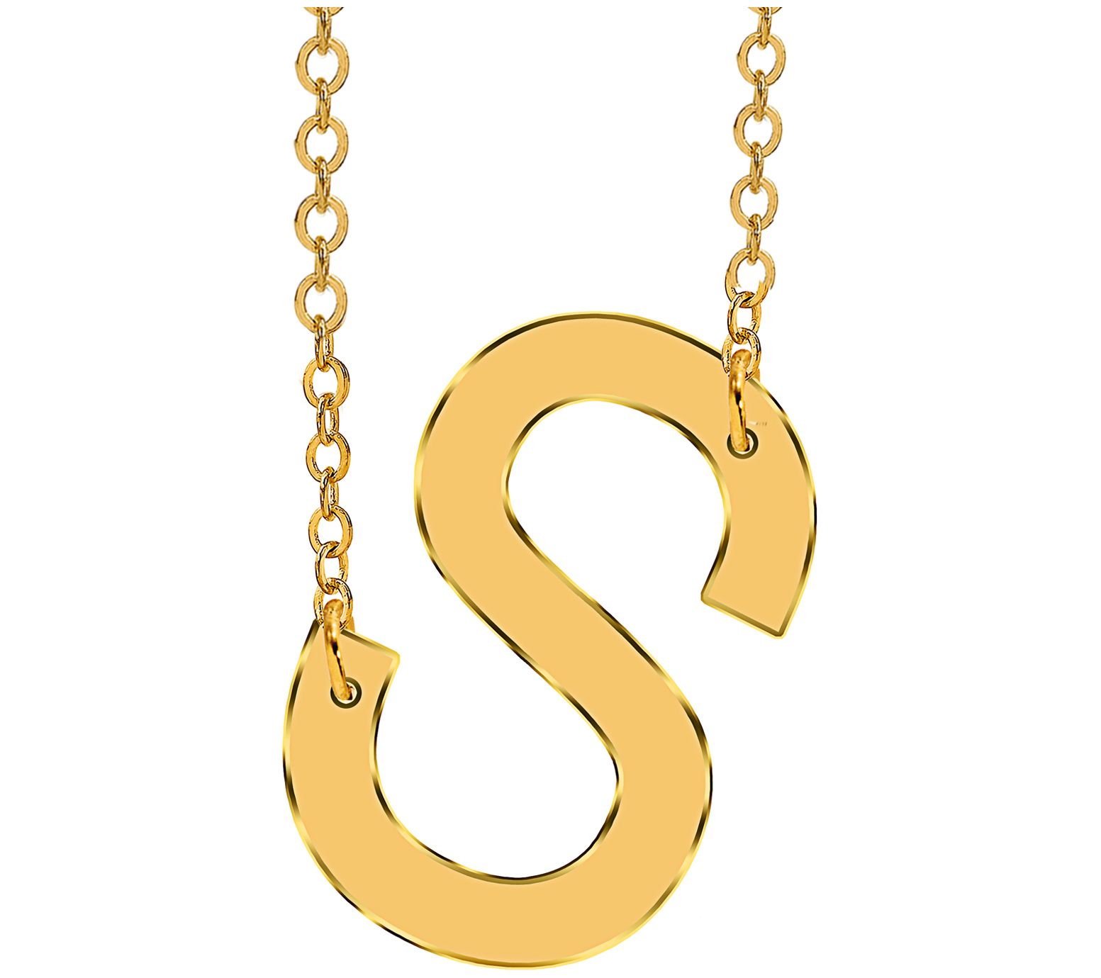 14K Gold-Plated Sterling Silver Personalized Initial Necklace