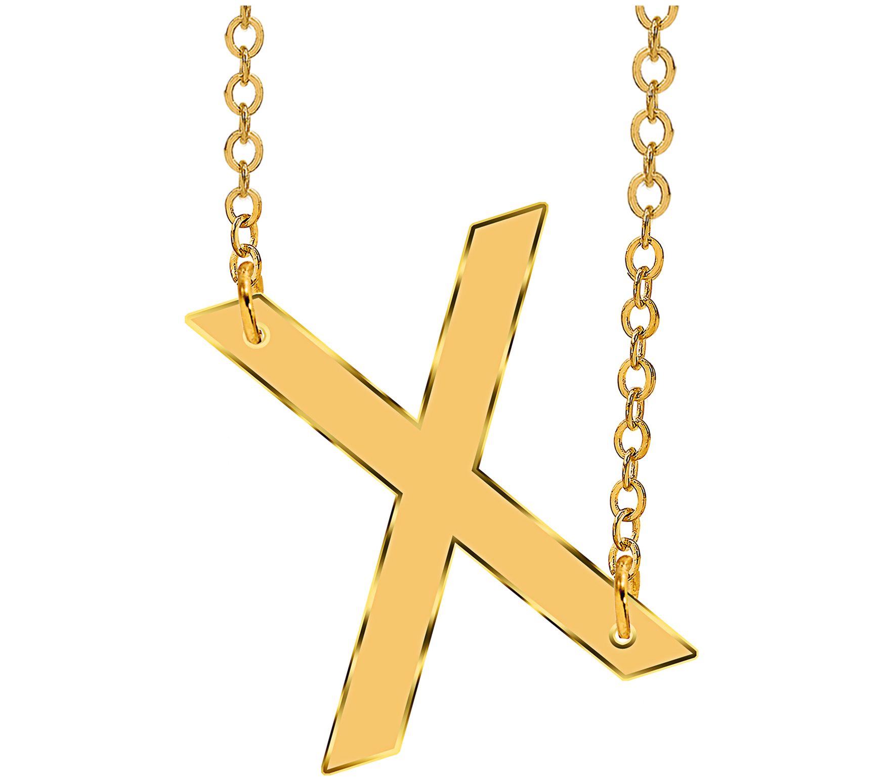14K Gold-Plated Sterling Silver Personalized Initial Necklace