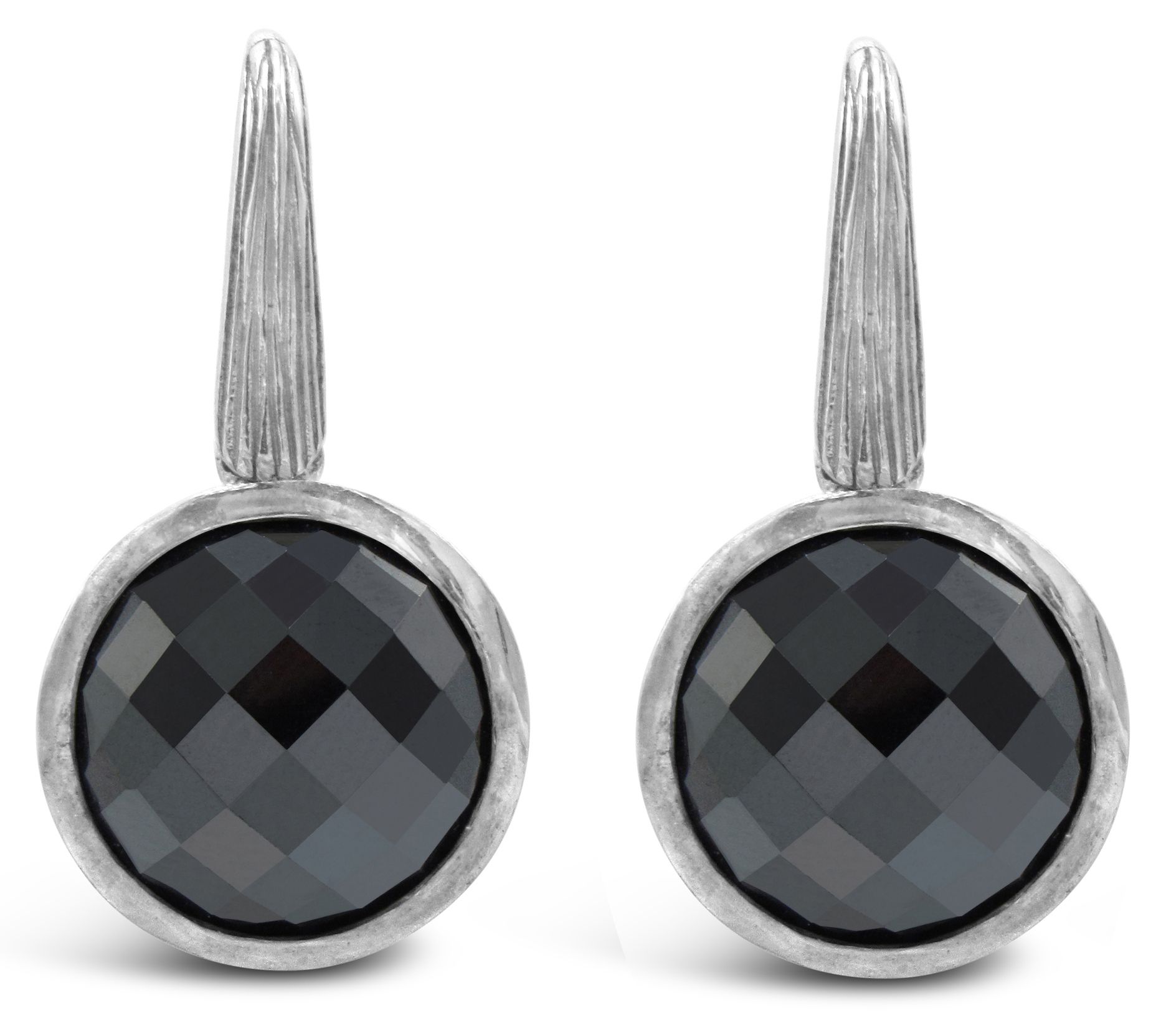 Ariva 14.00 cttw Hematite Dangle Earrings, S terling Silver