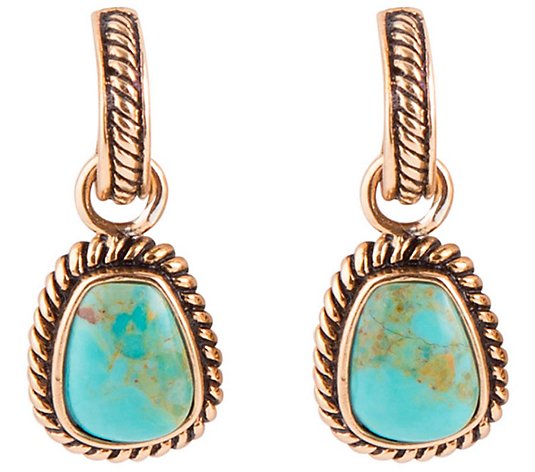 Barse Artisan Crafted Turquoise Gemstone Earrings