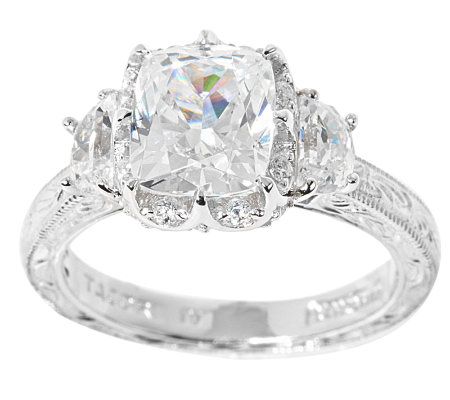 Tacori IV Diamonique Epiphany Cushion Cut Ring - Page 1 — QVC.com