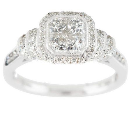 Michael Beaudry 1.00 ct tw Diamond Cushion Halo Ring, 14K Gold - Page 1 ...