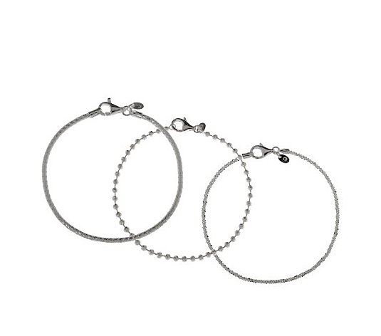 UltraFine Silver Set of 3 Bracelets