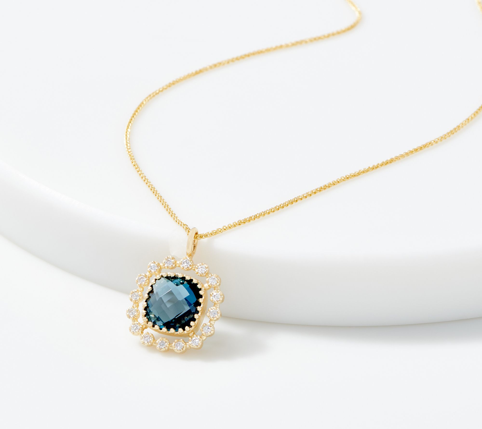  Adi Paz 14K Gold Gemstone & Diamond Pendant with Chain - J362066