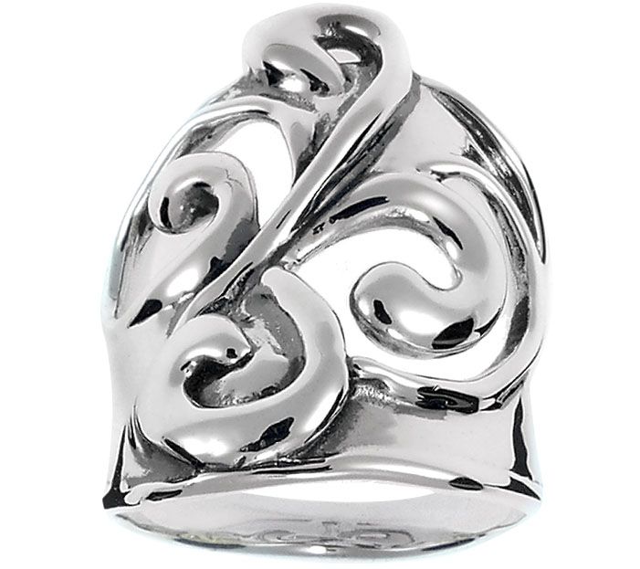 Hagit Sterling Swirl Ring - QVC.com