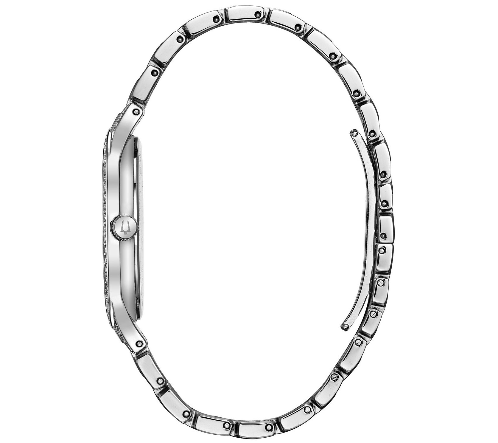 Bulova Men's Phantom Stainless Crystal Watch, Black Dial