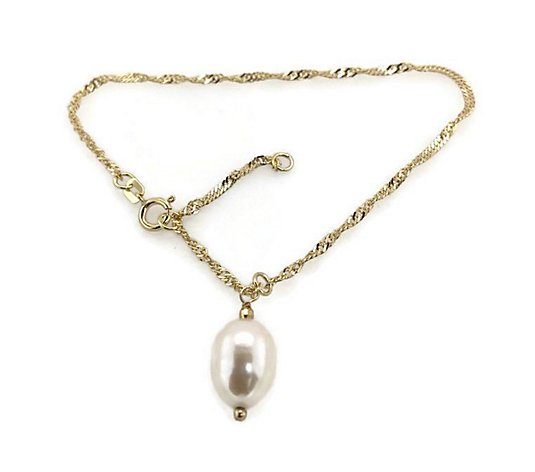 Alkeme 14K Gold Tinsel & Cultured Pearl Bracelet